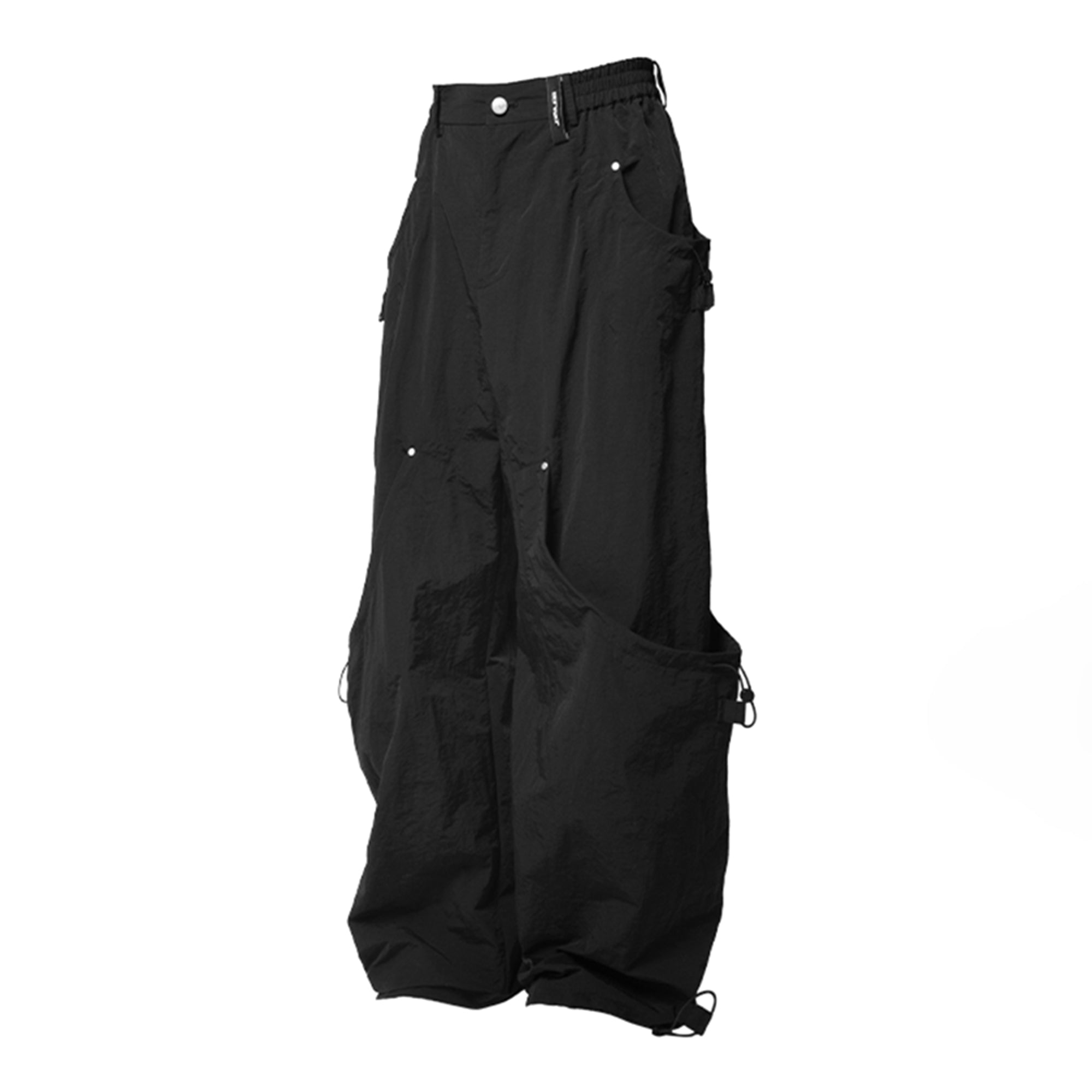 RELABEL The Scar Six-Pocket Draw-String Rivet Pants-Pants-XS-Black-Free Shipping Leatheretro