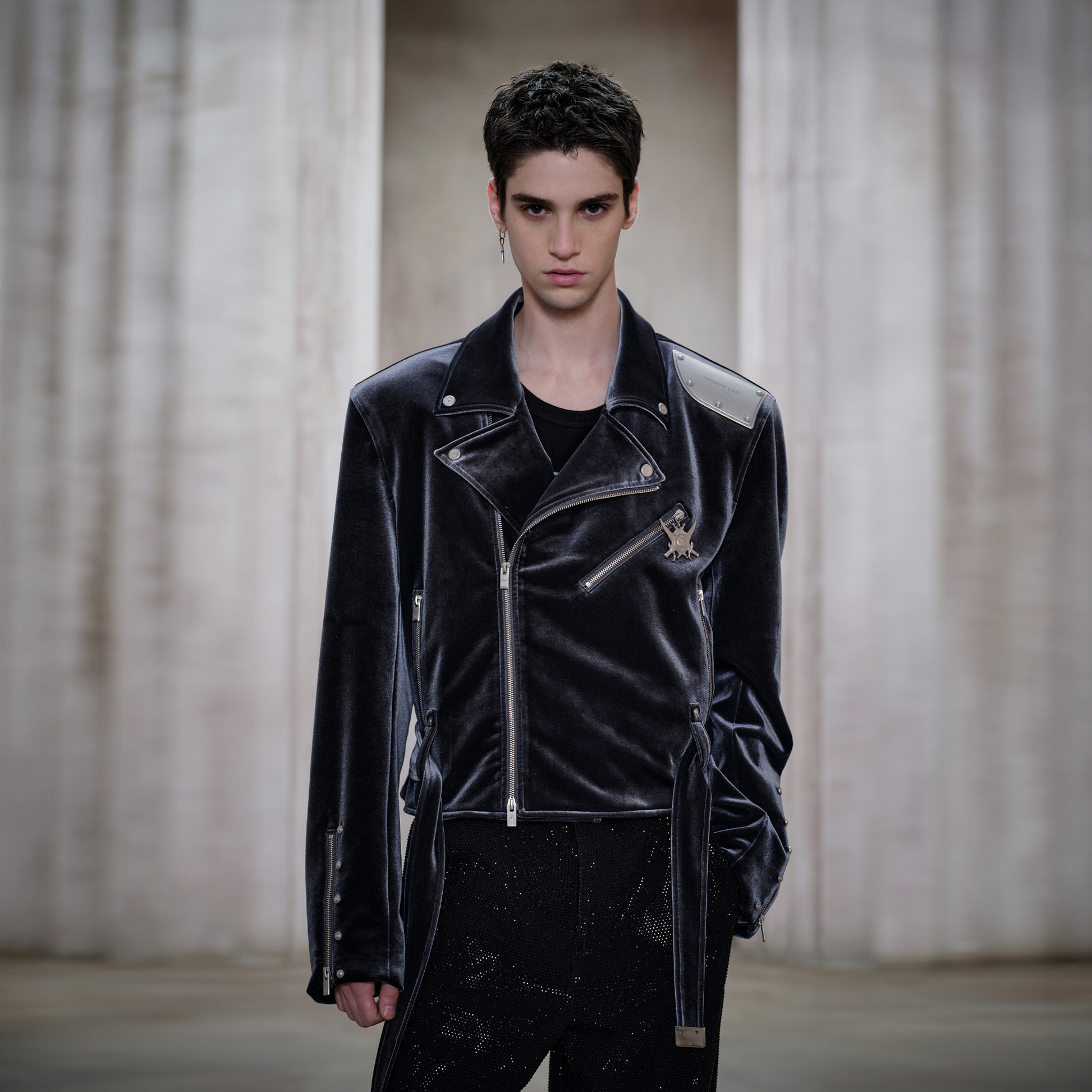 FACEONLAB Velvet Metal Epaulettes Jacket-Jacket-M (Preorder)-Free Shipping Leatheretro