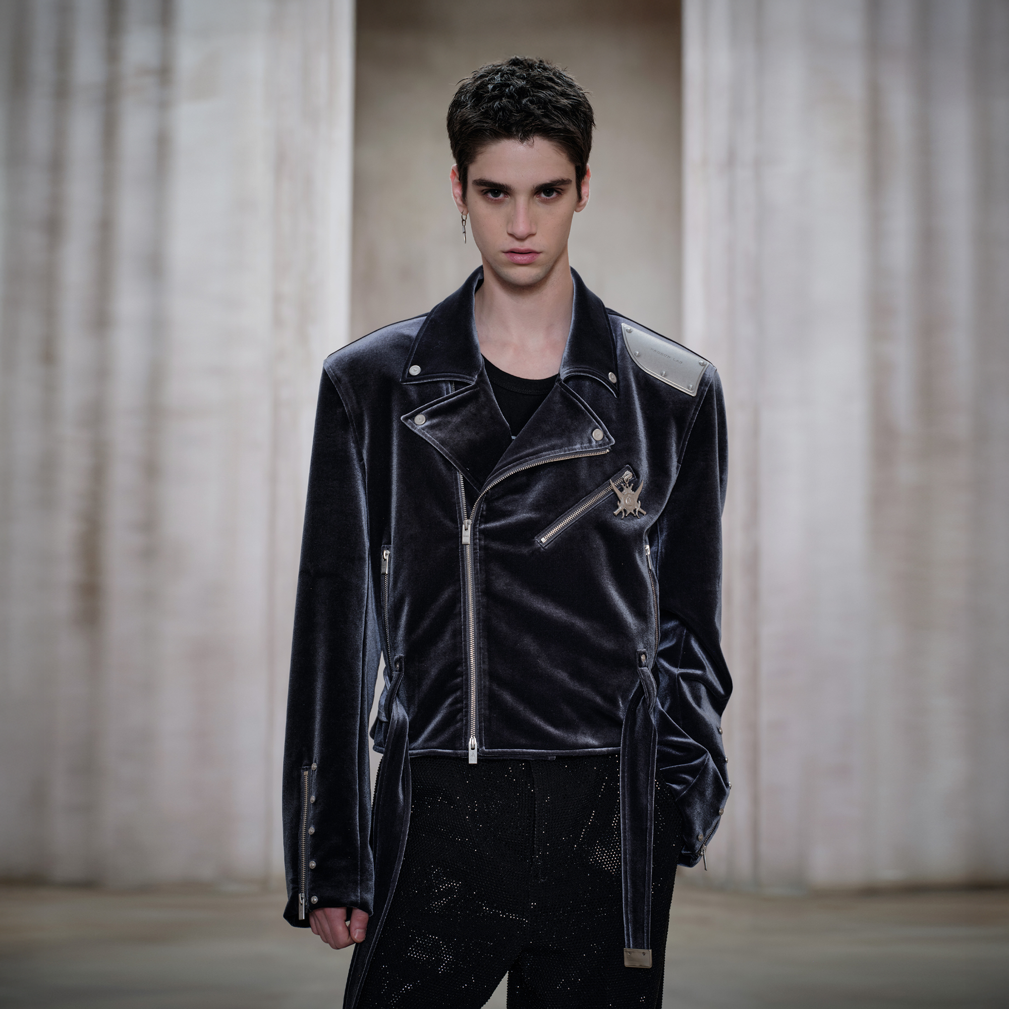 FACEONLAB Velvet Metal Epaulettes Jacket-Jacket-M (Preorder)-Free Shipping Leatheretro