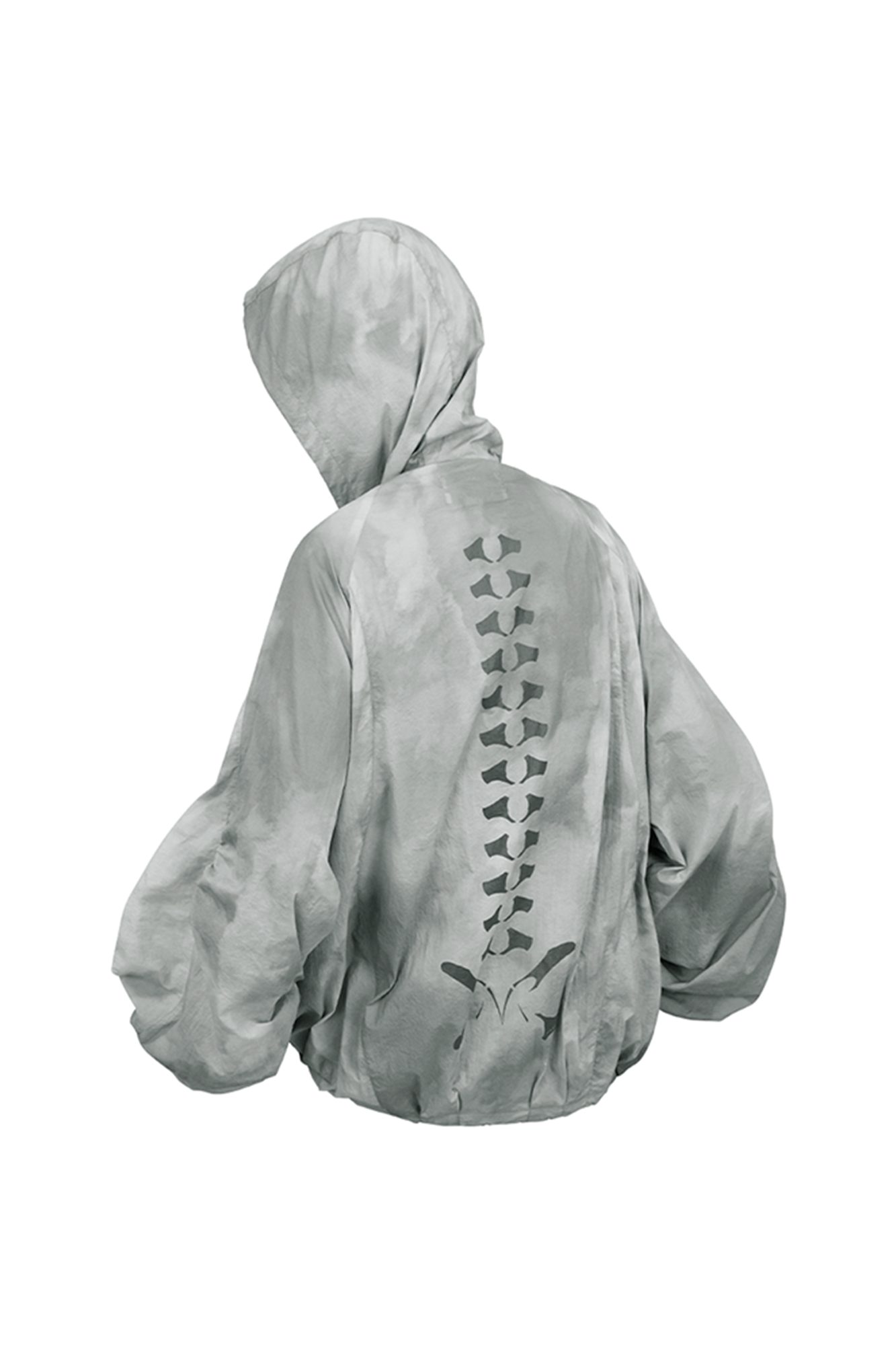 RELABEL Acid-Wash Balloon Hem Hooded Jacket Black-Jacket-XS (Preorder)-Free Shipping Leatheretro