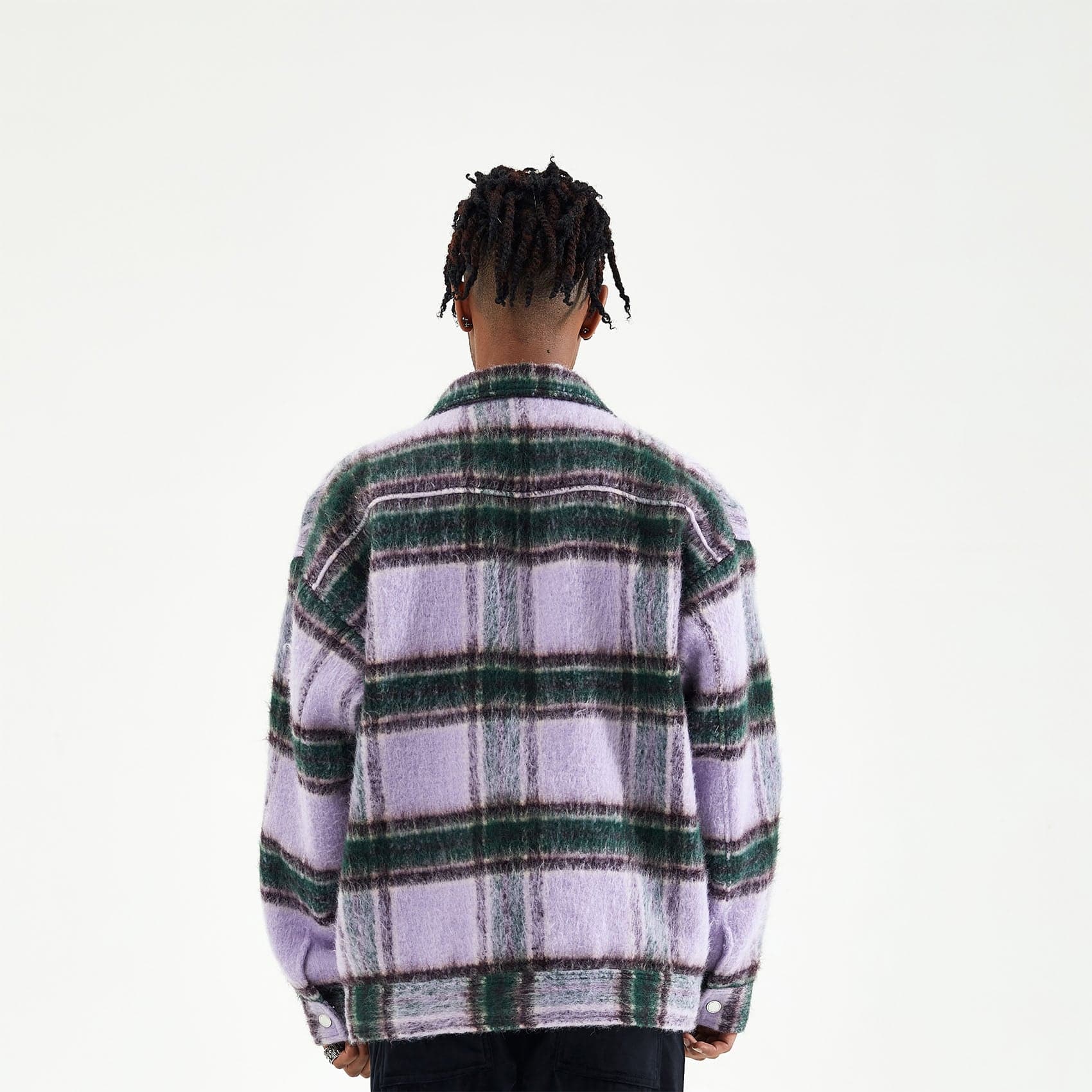 BONELESS Mohair Plaid Jacket-Jacket-S-Free Shipping Leatheretro