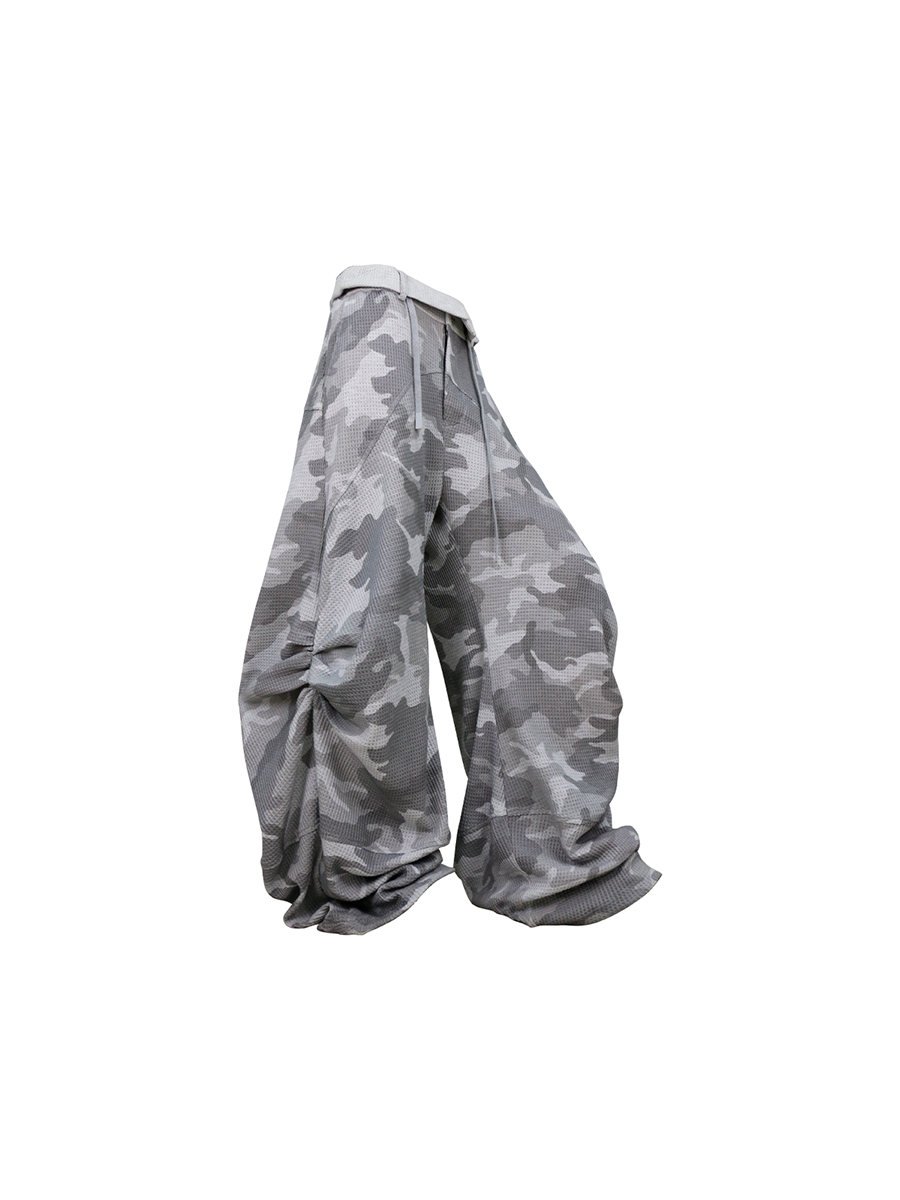 RELABEL Camo Waffle Inverted Waist Sweatpants-Pants-XS (Preorder)-Free Shipping Leatheretro