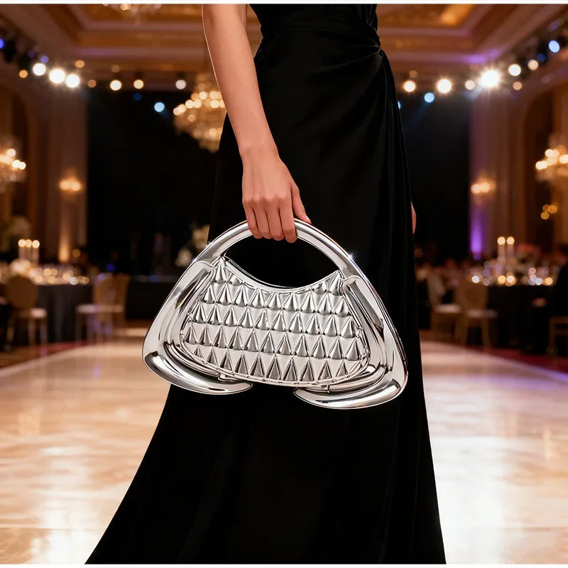 Women Top Handle Design Luxury Coin Purse - Elegant Acrylic Clip Crossbody Bag-Luxury Bag-Golden-Free Shipping Leatheretro