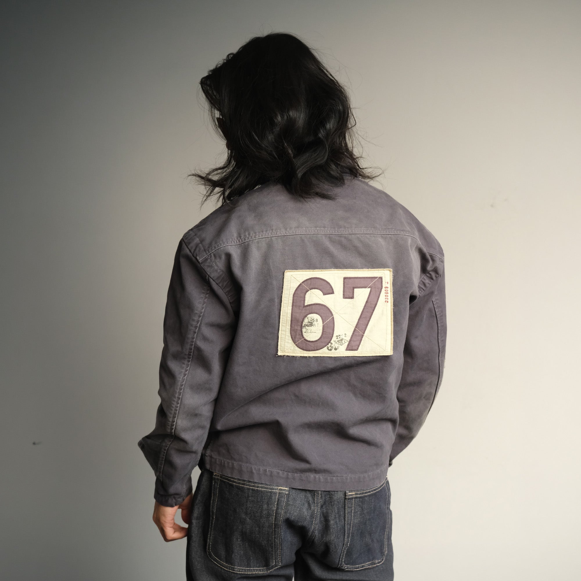 NEIGBORL Distressed Flight-Buckle Workwear Jacket-Jacket-S-Blue-Free Shipping Leatheretro