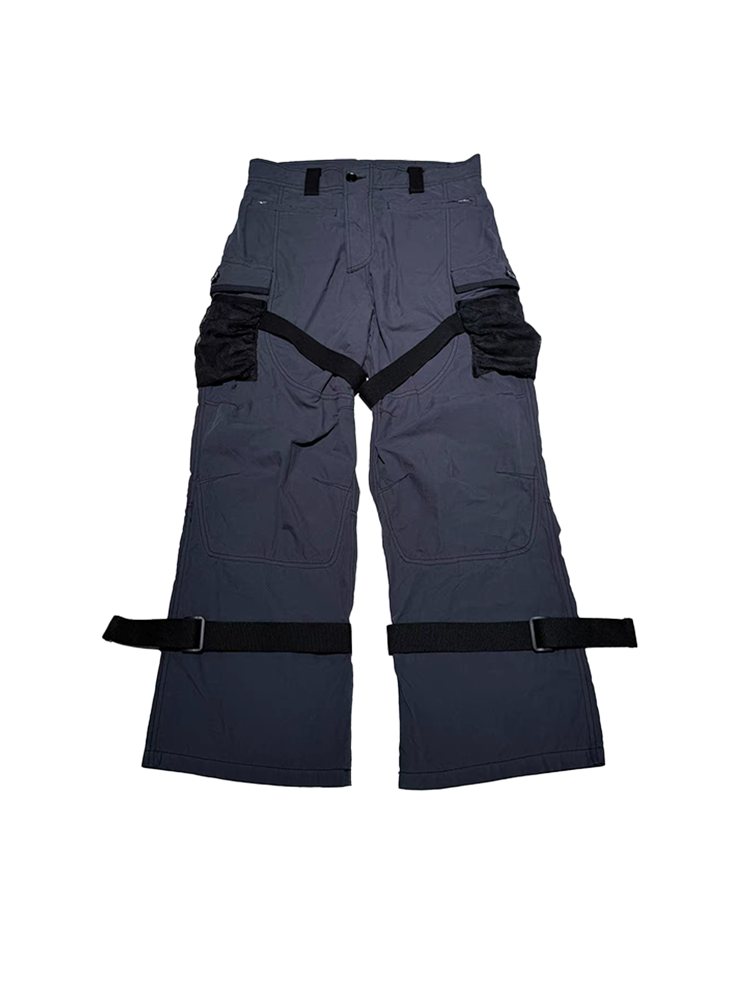 PCCVISION Adjustable Strap Washed Utility Cargo Pants-Pants-S (Preorder)-Free Shipping Leatheretro