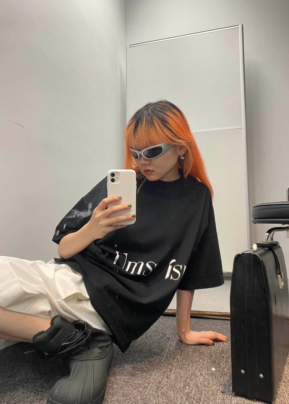 UMAMIISM Essential Oversized LOGO T-Shirt (Only Size L Left)-T Shirt-XS-Free Shipping Leatheretro