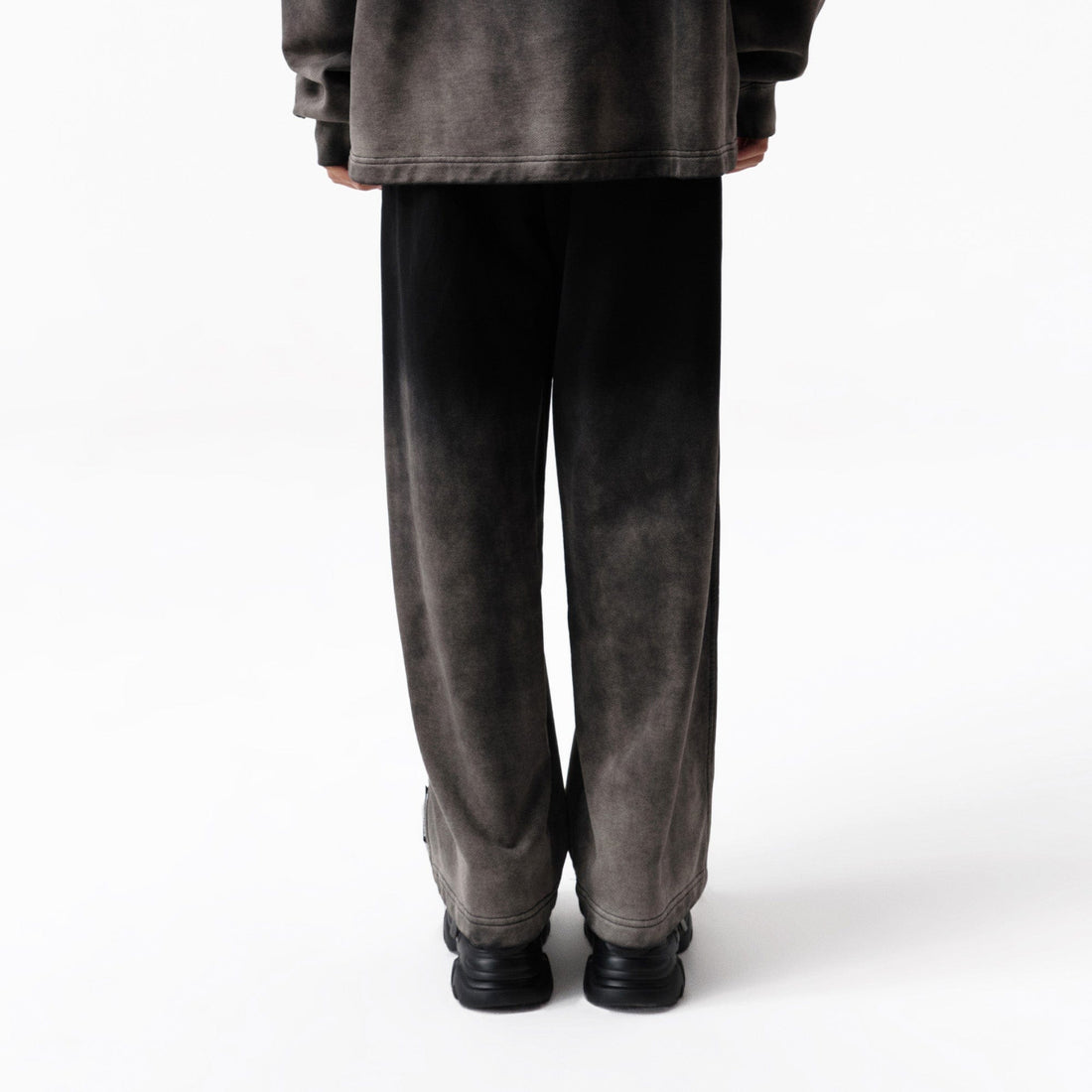 VANN VALRENCE Washed Gradient Straight-Leg Pants-Pants-S-Free Shipping Leatheretro