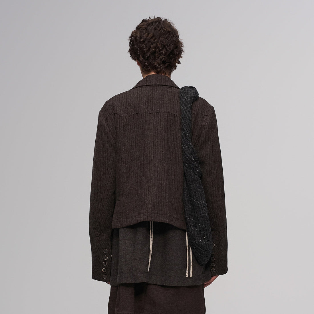 ILNya Nieternite Nifutur Wool-Blend Layered Sash Panel Blazer-Jacket-S (0)(Preorder)-Free Shipping Leatheretro