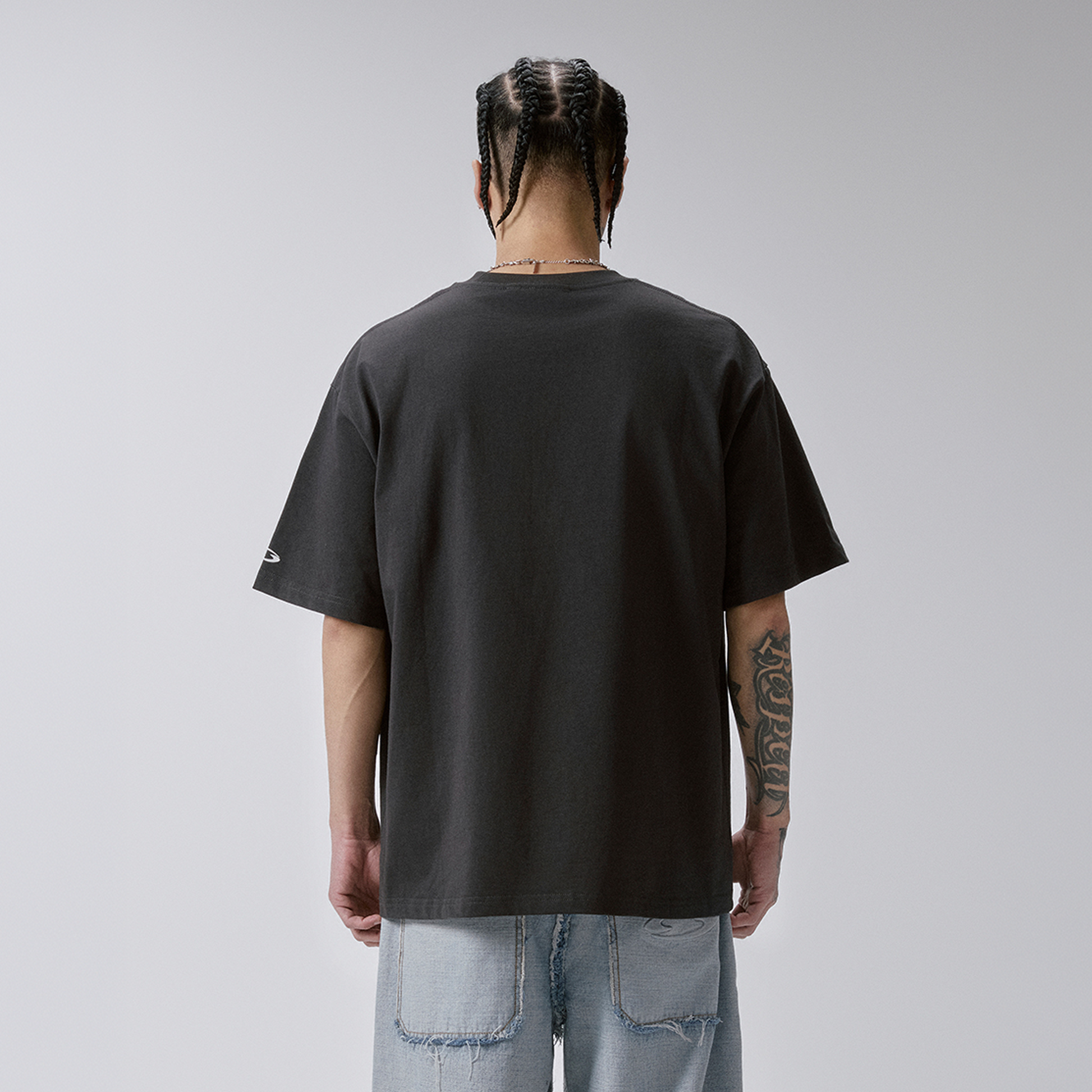 F2CE Oversized Prayer Silhouette Graphic T-Shirt-T Shirt-S-Free Shipping Leatheretro