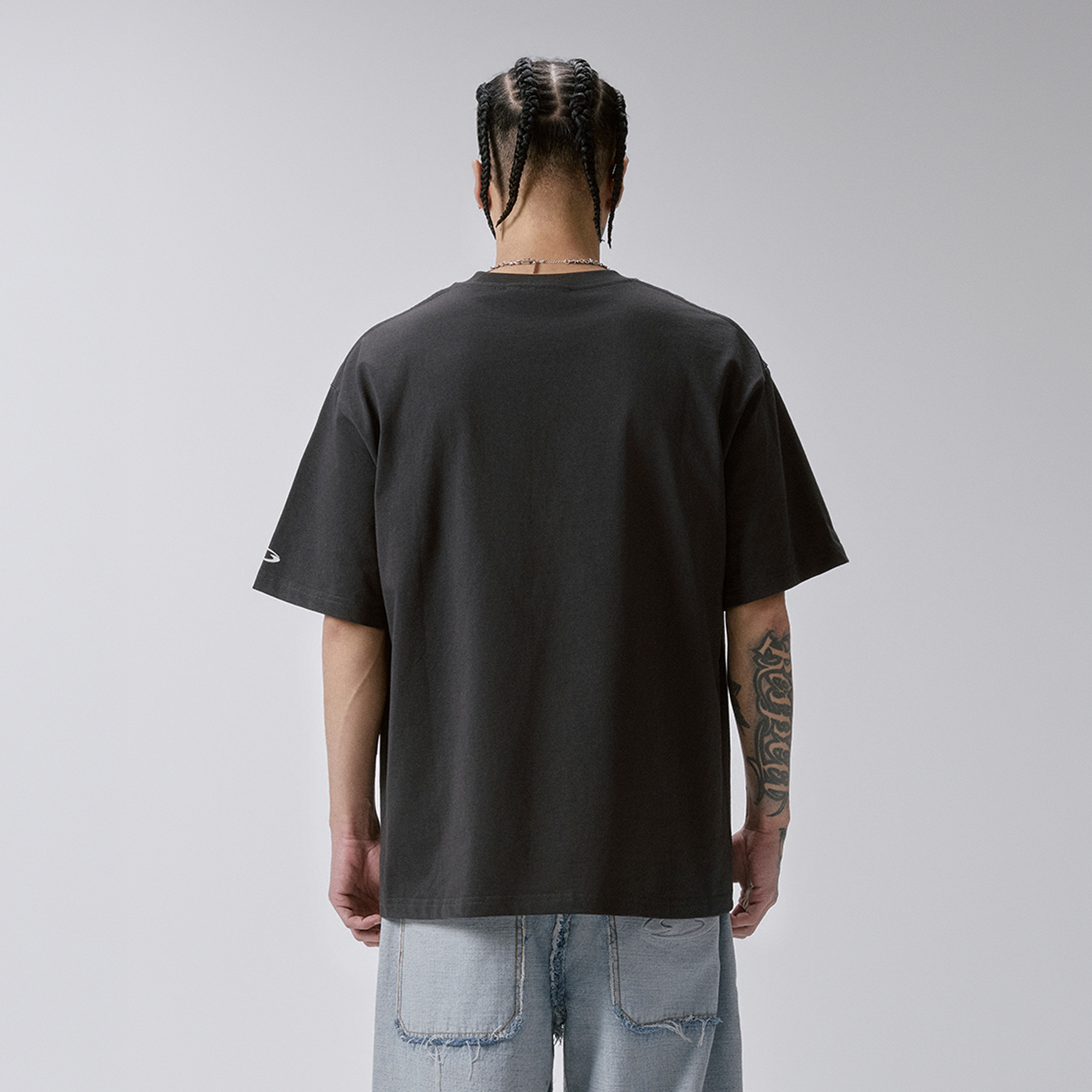 F2CE Oversized Prayer Silhouette Graphic T-Shirt-T Shirt-S-Free Shipping Leatheretro