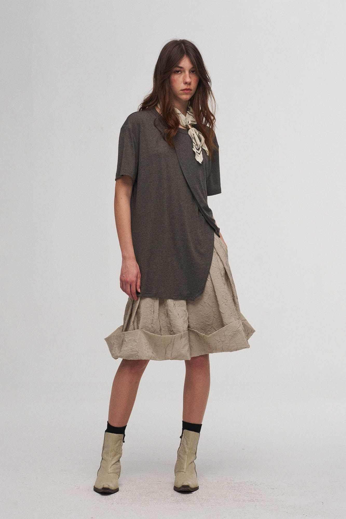 ILNya Nieternite Nifutur Asymmetrical Layered Spliced T-Shirt-T Shirt-S(0)-Free Shipping Leatheretro