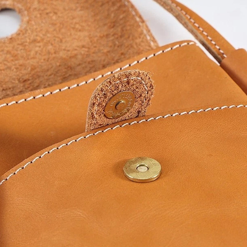 Women Trendy Leather Mini Crossbody Bag - Minimalist Phone Satchel Bags-Crossbody Bag-Blue-Free Shipping Leatheretro