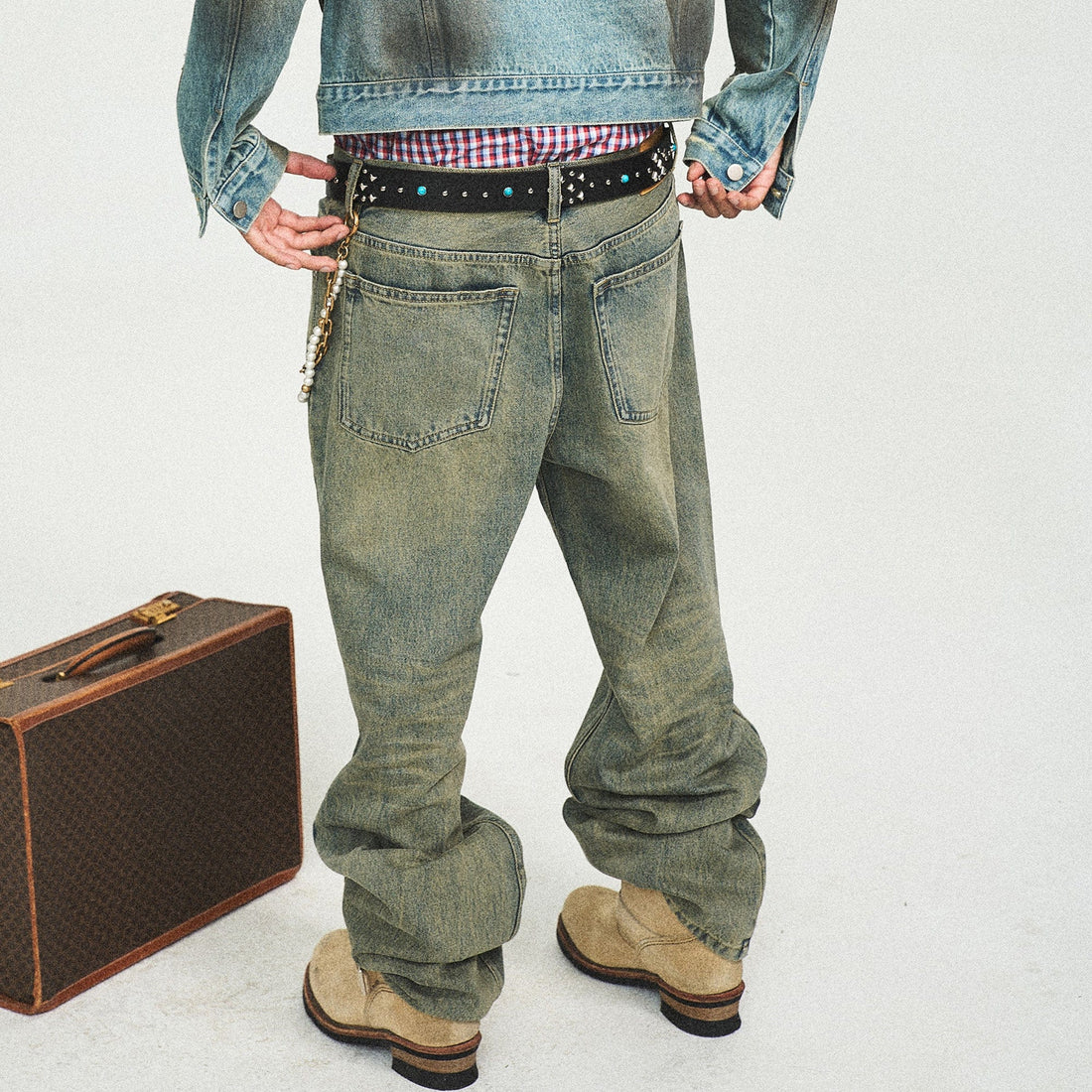 STEEPC The Classic Washed Flared Jeans-Jeans-S-Free Shipping Leatheretro