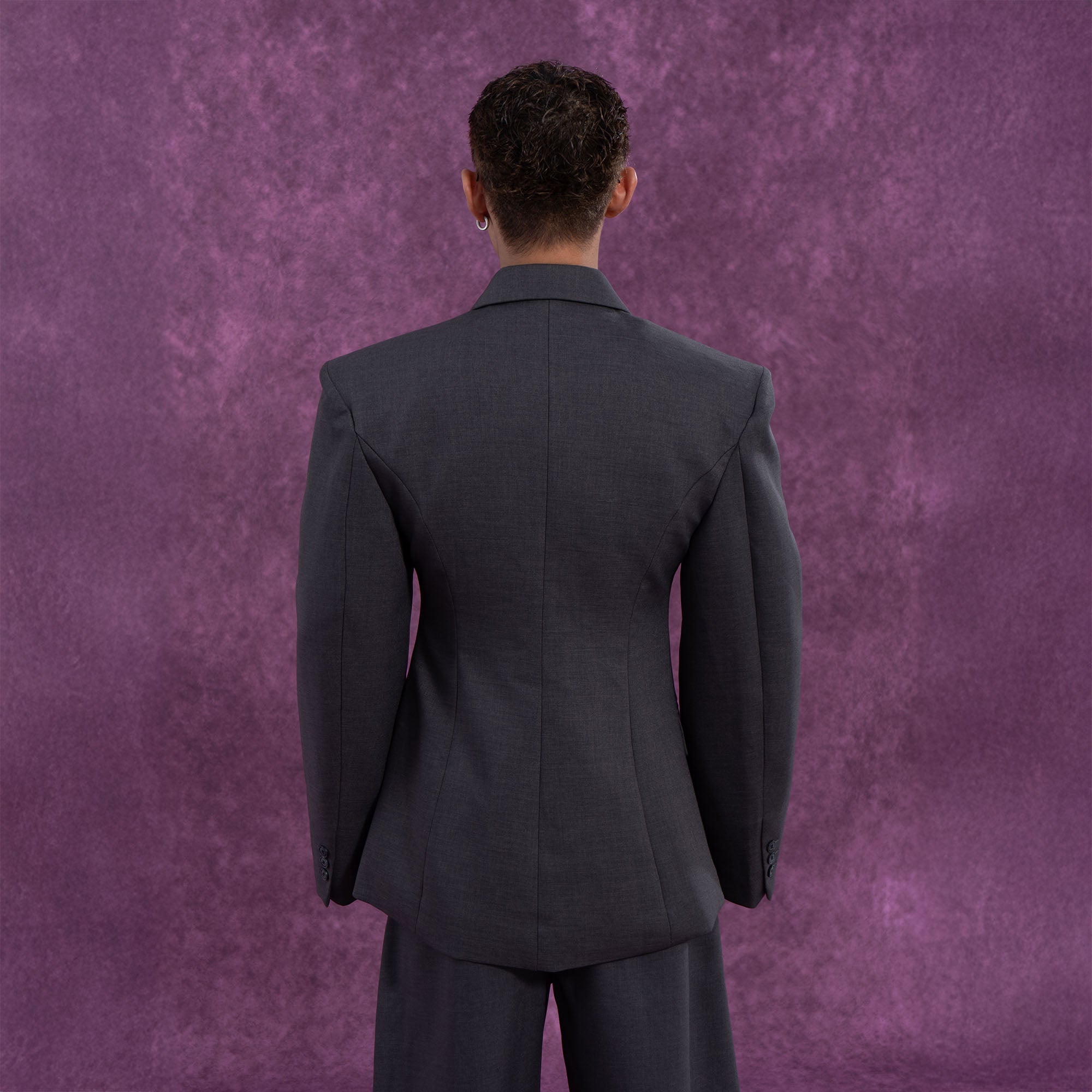 CLP Cinched Waist Sculpted Blazer-Jacket-S-Black-Free Shipping Leatheretro