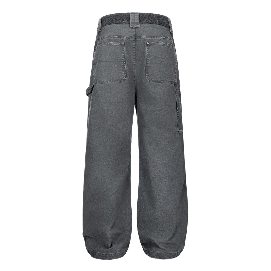 ESAIAS Claw Washed Panel Straight-Leg Pants-Pants-S-Free Shipping Leatheretro