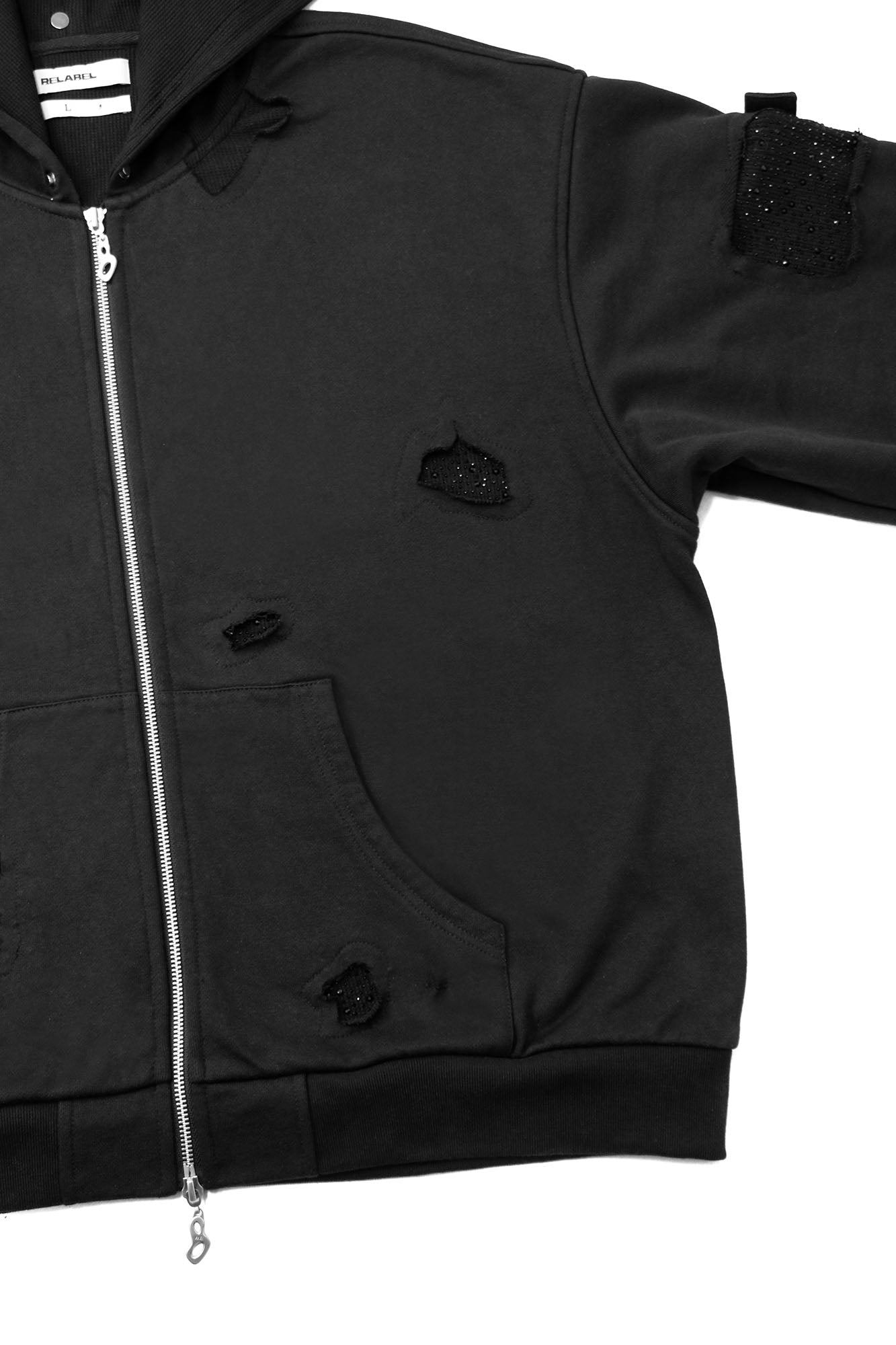 RELABEL Detachable Diamond Layered Hood Jacket-Jacket-XS (Preorder)-Free Shipping Leatheretro