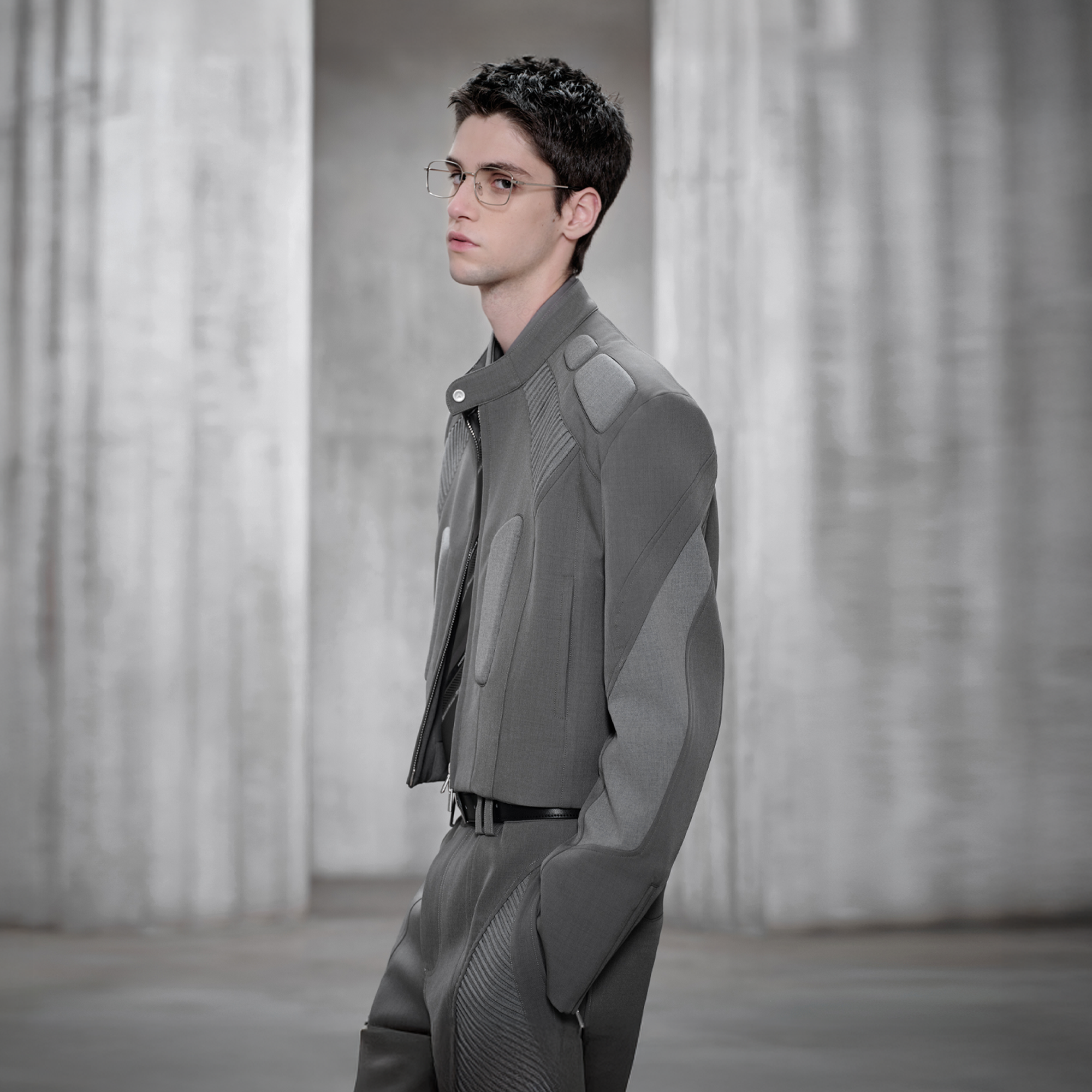 FACEONLAB Paneled Armor Padding Biker Jacket-Jacket-M (Preorder)-Free Shipping Leatheretro