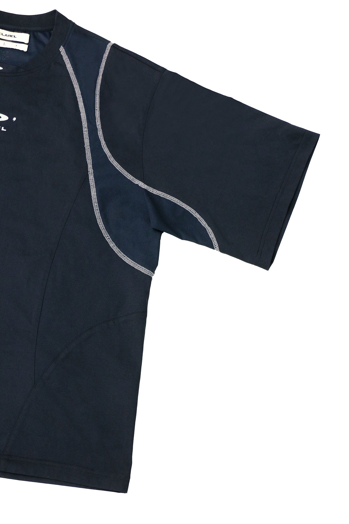 RELABEL Contrast Paneled Quick-Dry Tee-T Shirt-XS-Black-Free Shipping Leatheretro