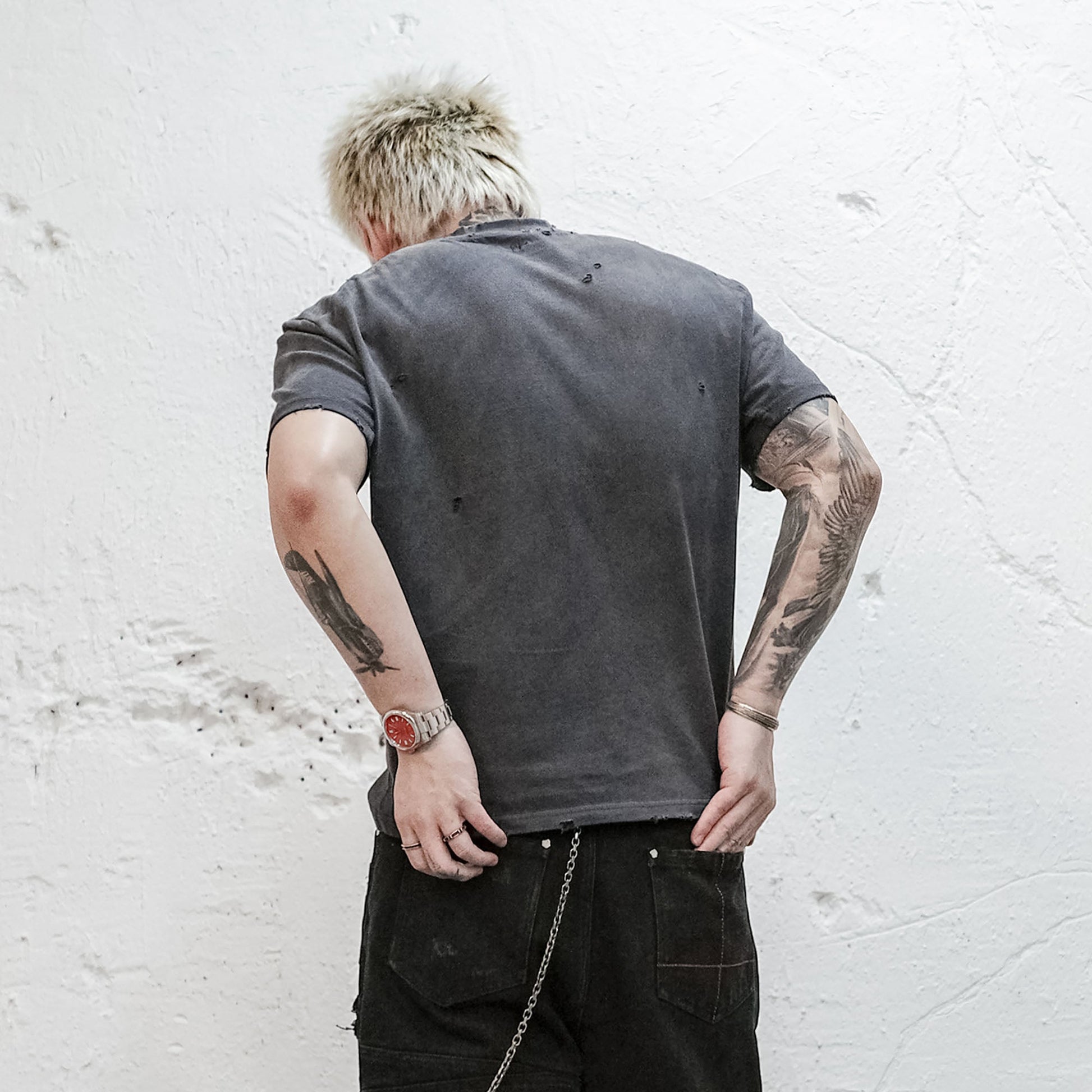 UNDERWATER Devil Distressed T-Shirt-T Shirt-S-Free Shipping Leatheretro