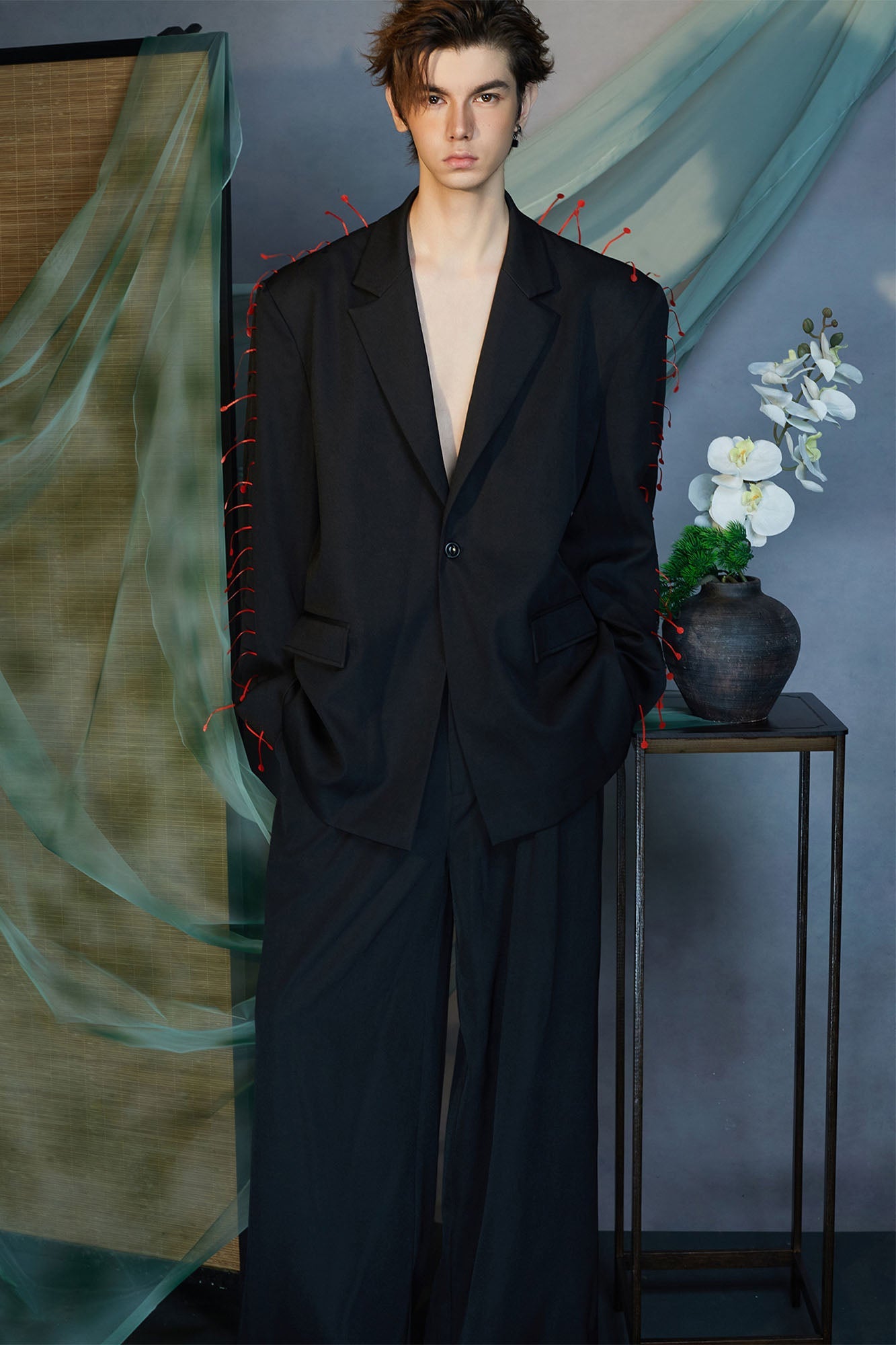 JIECHI Spiked Embellished Oversized Blazer-Jacket-M (Preorder)-Free Shipping Leatheretro