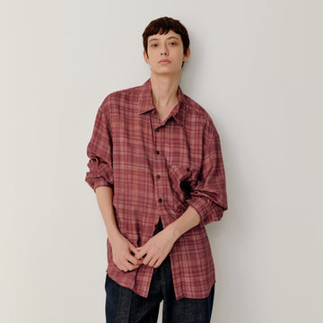 OPICLOTH Classical Oversized Plaid Shirt-Shirt-XS-Free Shipping Leatheretro