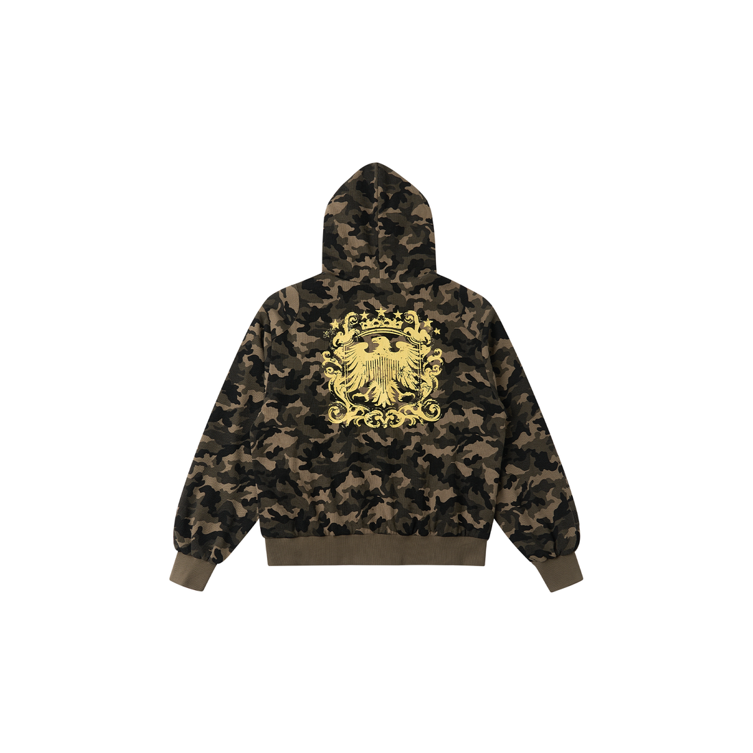 SAVAGEGROWTHWORLD Reversible Camo Waffle Hooded Jacket-Jacket-S-Free Shipping Leatheretro