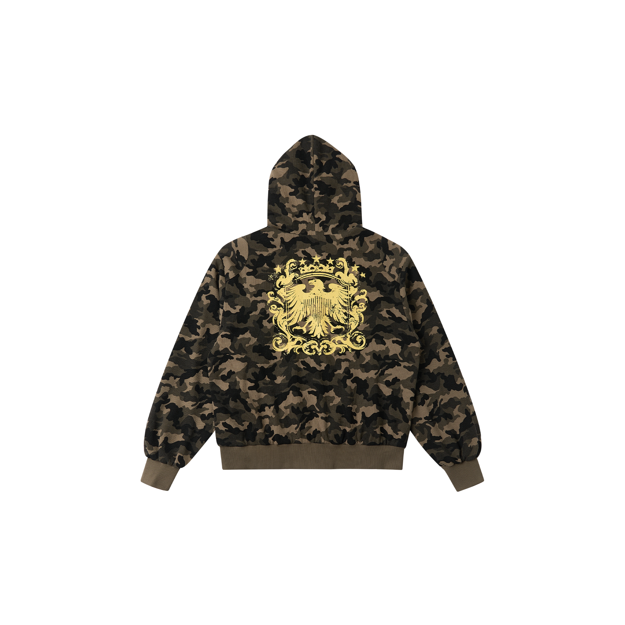 SAVAGEGROWTHWORLD Reversible Camo Waffle Hooded Jacket-Jacket-S-Free Shipping Leatheretro