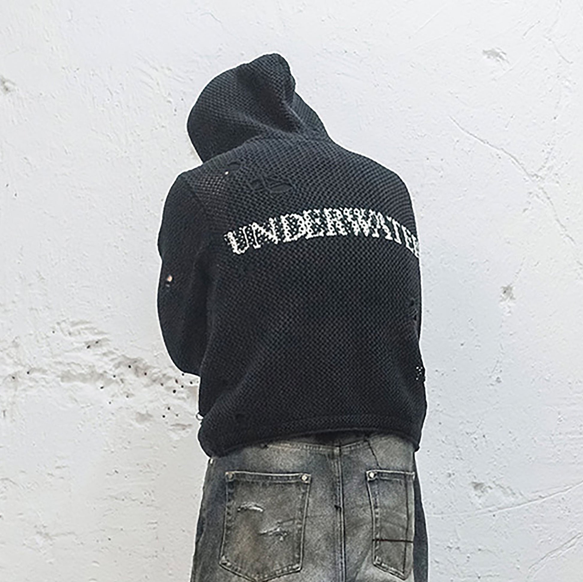 UNDERWATER Hellbound Wing Hooded Zip-Up Cardigan-Jacket-S-Free Shipping Leatheretro