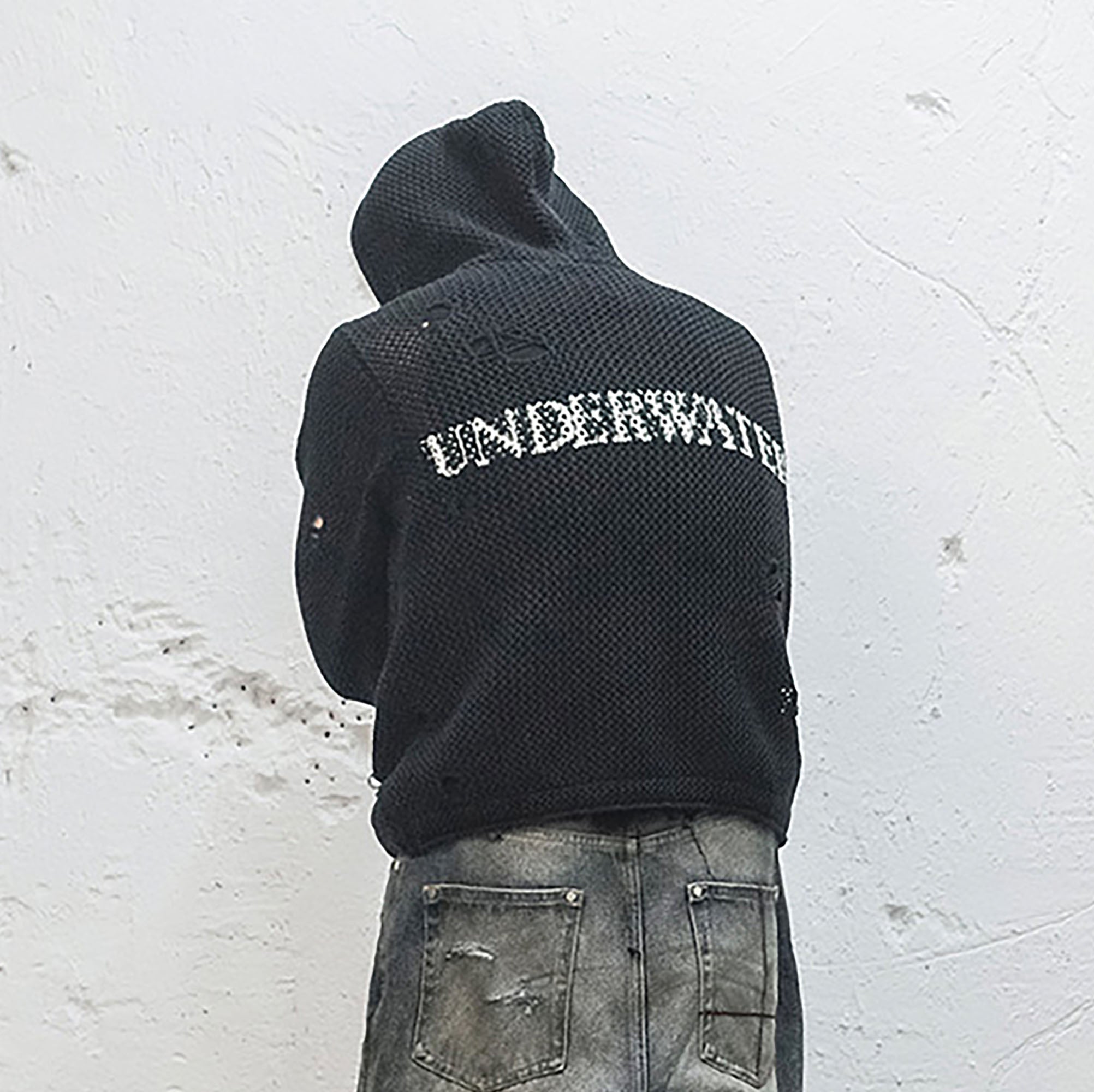 UNDERWATER Hellbound Wing Hooded Zip-Up Cardigan-Jacket-S-Free Shipping Leatheretro