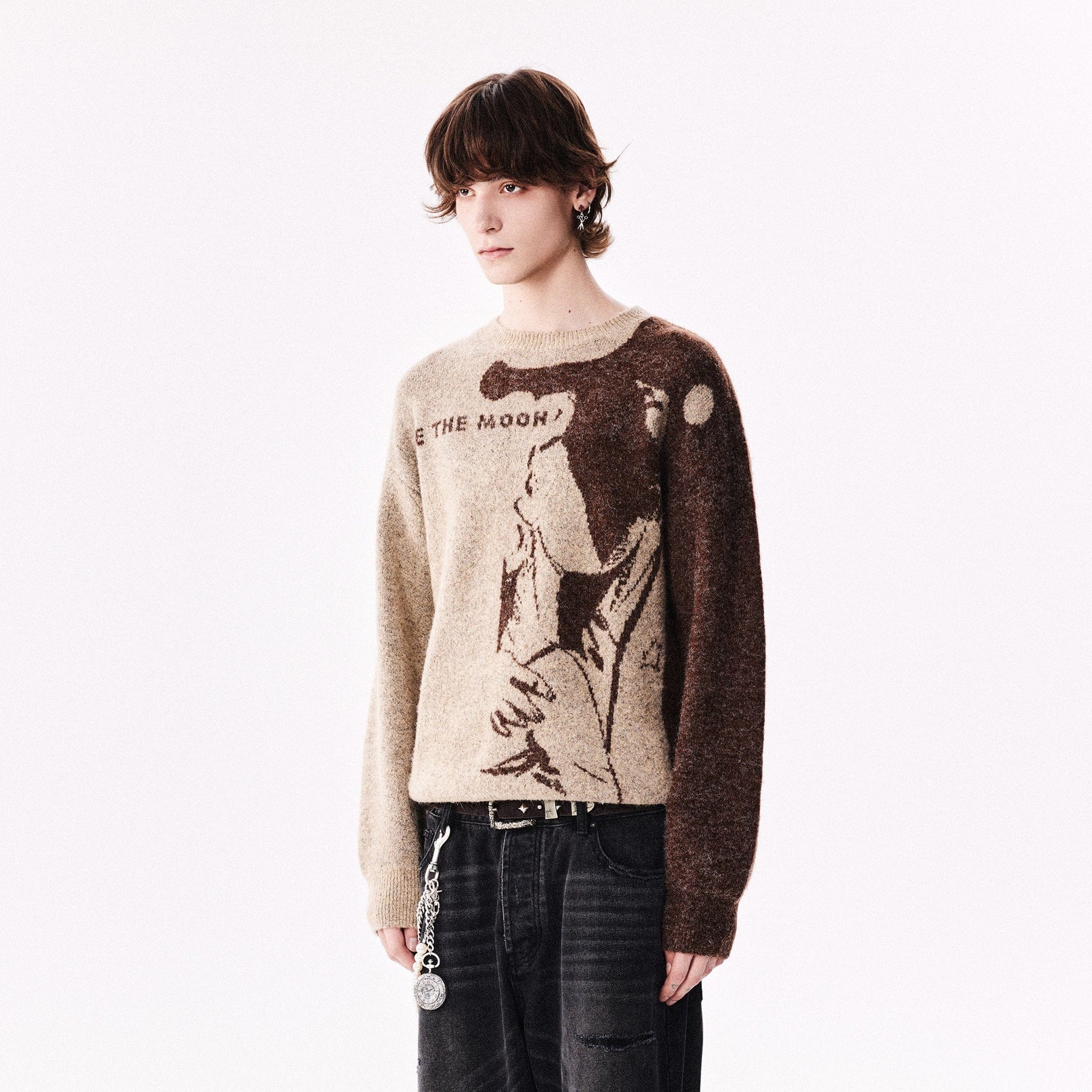 RICHILL USE THE MOON Sweater-Sweater-S-Free Shipping Leatheretro