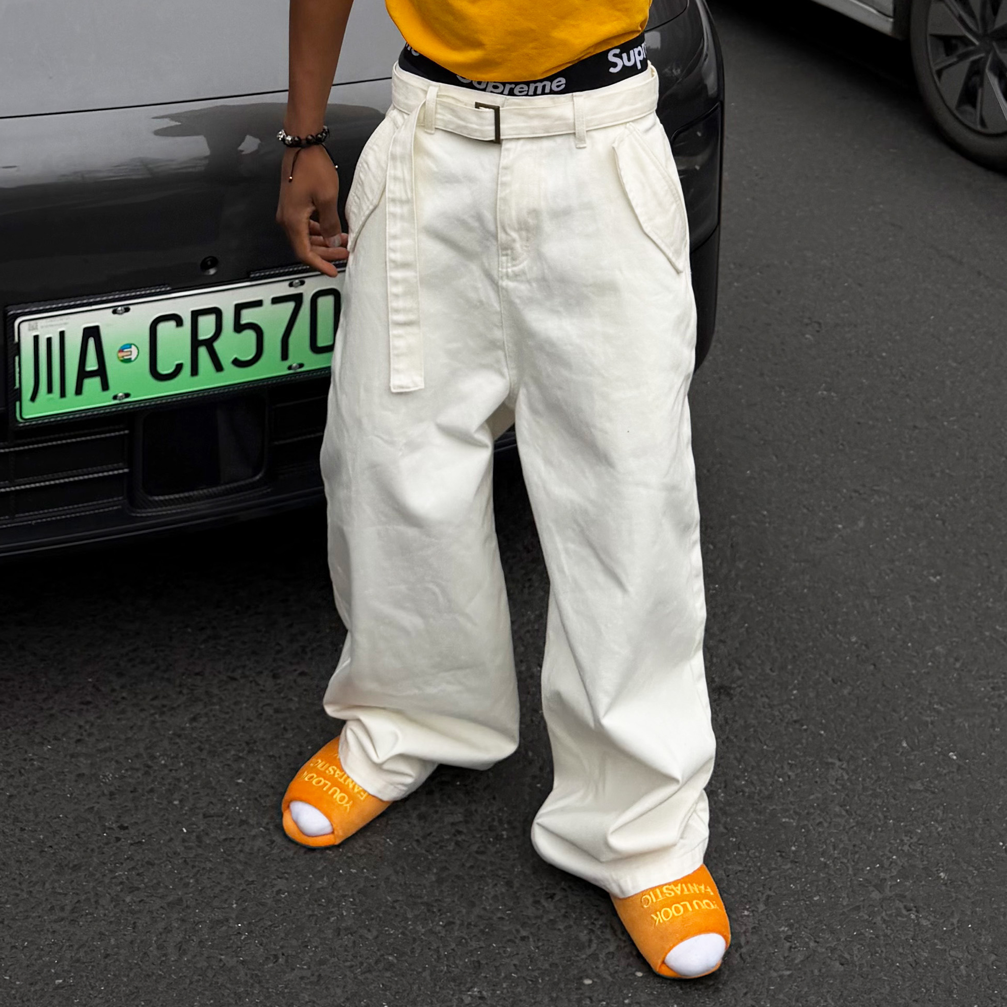 STEEPC Belted Baggy Utility Pants-Pants-S-Free Shipping Leatheretro