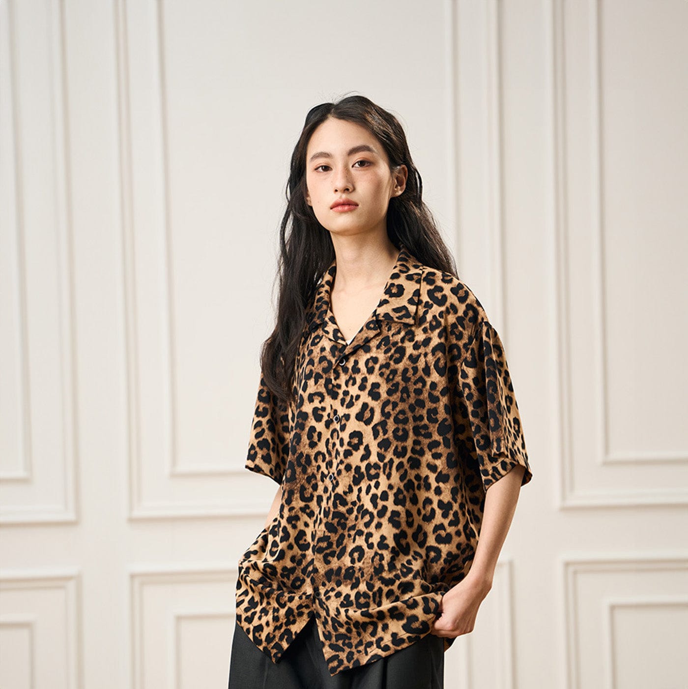 EPIC POETRY Leopard Cuban Half Shirt-Half shirt-S-Free Shipping Leatheretro