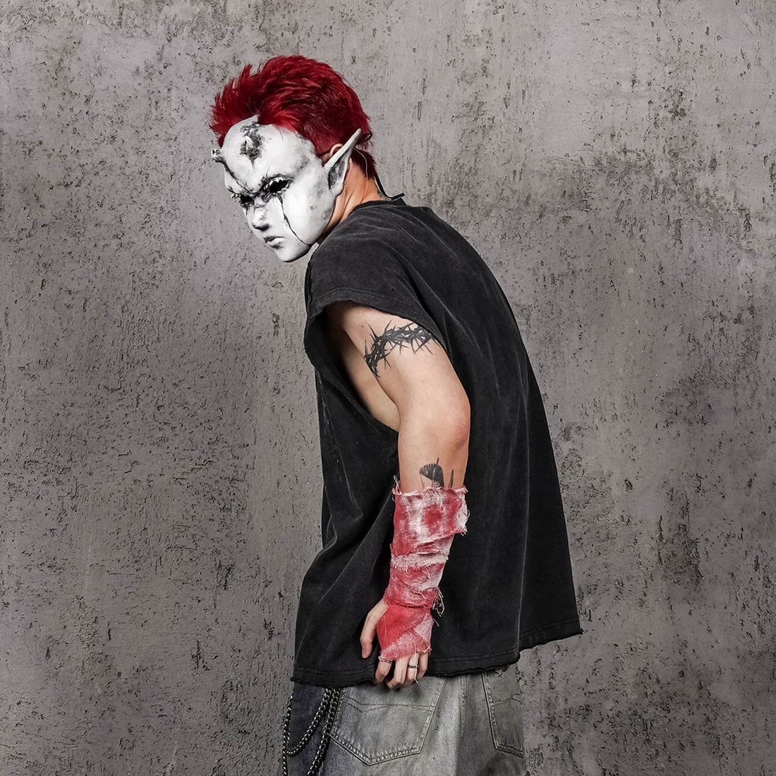 UNDERWATER The Hellbound Wing Distressed Vest-Vest-S-Free Shipping Leatheretro