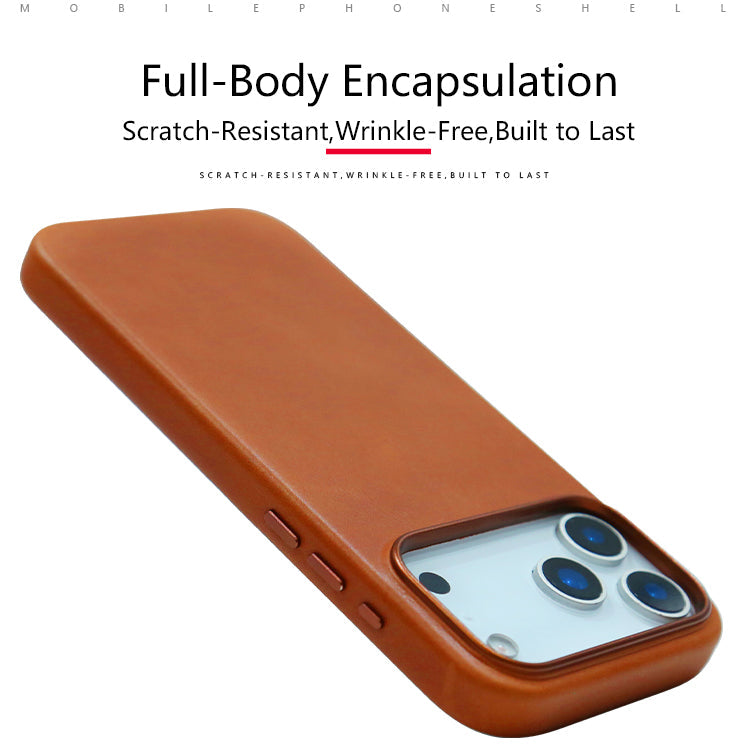Full-grain Leather Case for Iphone 17, iPhone 17 Pro, iPhone 17 Pro Max, and iPhone 17 Air-Mobile Phone Cases-iPhone 17-Brown-Free Shipping Leatheretro