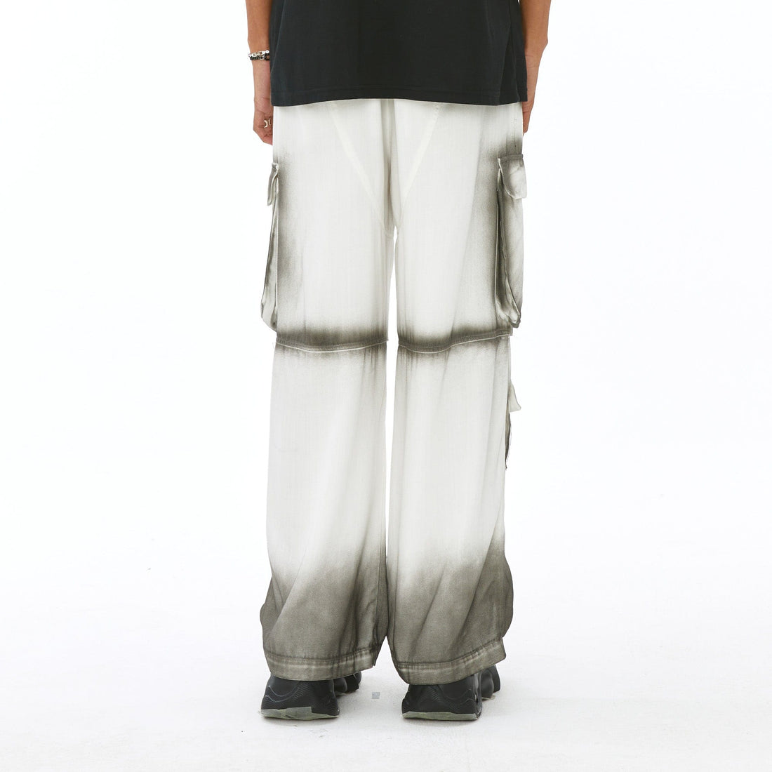 VANN VALRENCE Faded Spray-Dyed Multi-Pocket Cargo Pants-Pants-S-Free Shipping Leatheretro