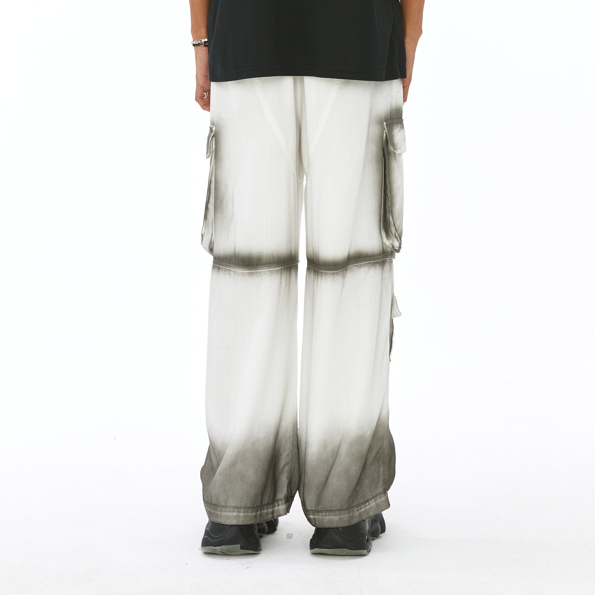 VANN VALRENCE Faded Spray-Dyed Multi-Pocket Cargo Pants-Pants-S-Free Shipping Leatheretro