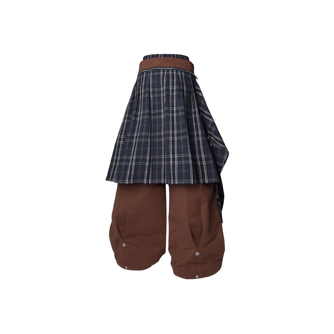 RELABEL Double Waistband Detachable Back Flap Oversized Sweatpants Brown-Pants-XS-Free Shipping Leatheretro