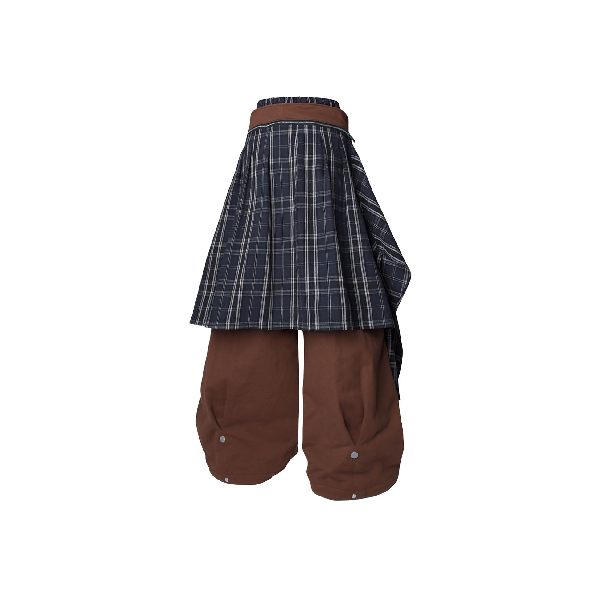 RELABEL Double Waistband Detachable Back Flap Oversized Sweatpants Brown-Pants-XS-Free Shipping Leatheretro