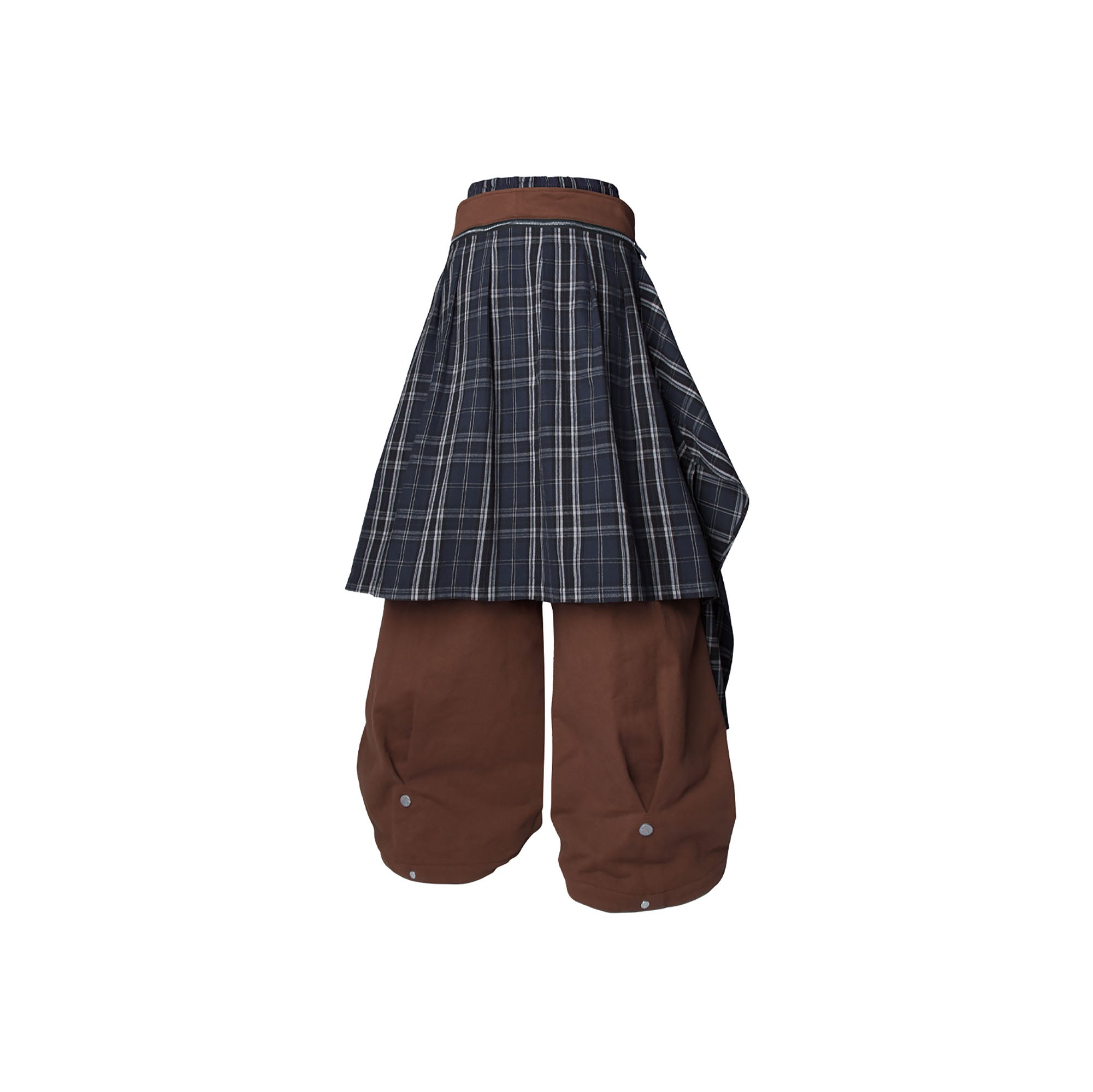 RELABEL Double Waistband Detachable Back Flap Oversized Sweatpants Brown-Pants-XS-Free Shipping Leatheretro