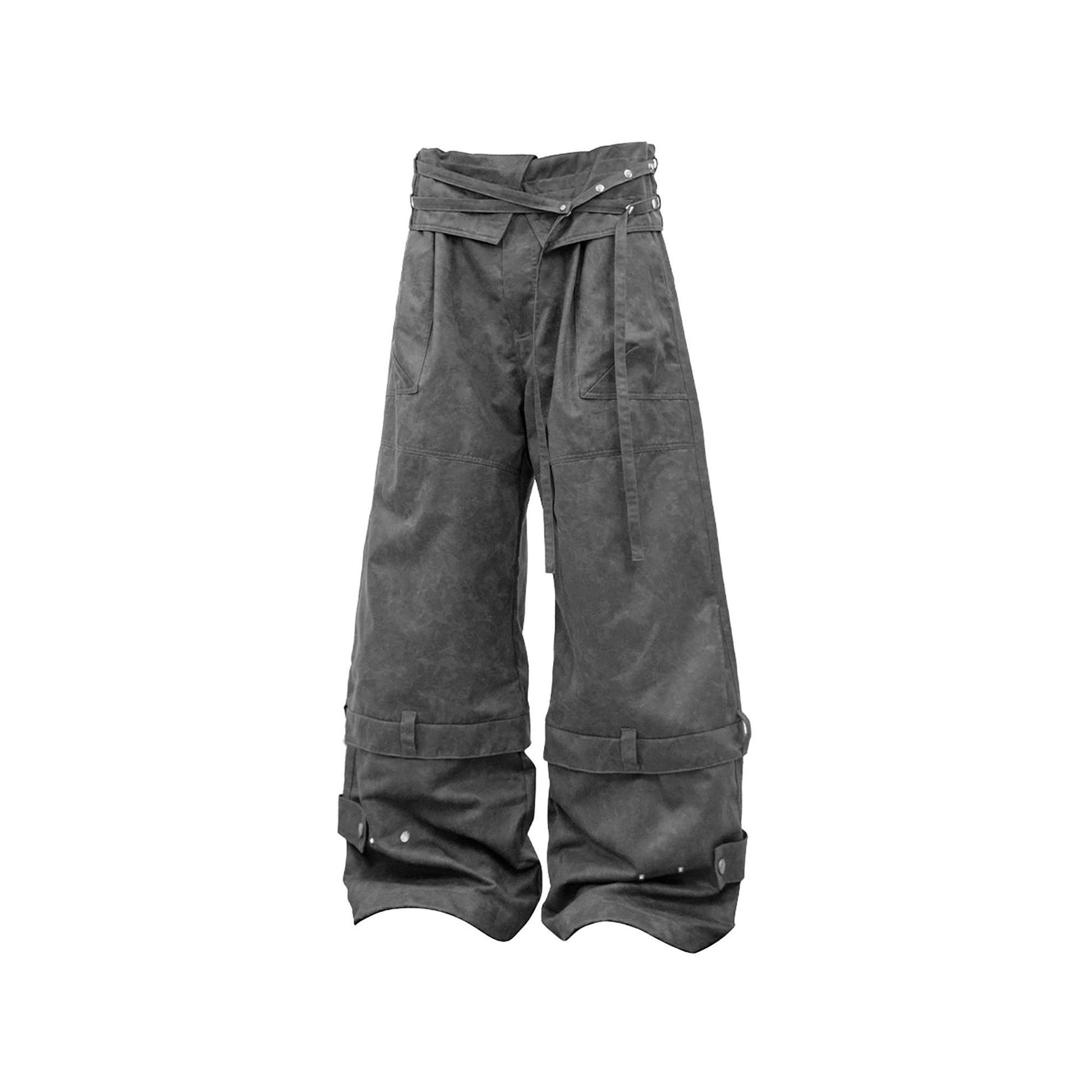 RELABEL Convertible Foldover-Waist Cargo Pants-Pants-XS-Free Shipping Leatheretro