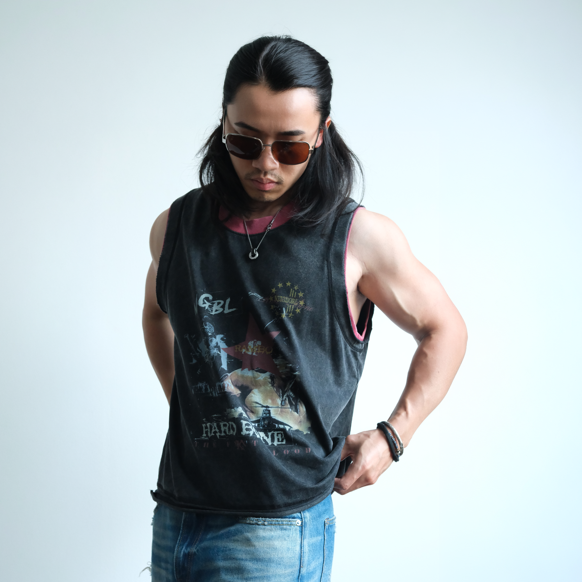 NEIGBORL Retro Washed Graphic Tank Top-Tank Top-M (Preorder)-Free Shipping Leatheretro