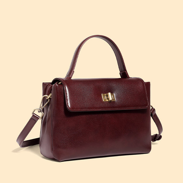 Leather Handbag Fashion Crossbody Bags-Handbags-Brown-Free Shipping Leatheretro