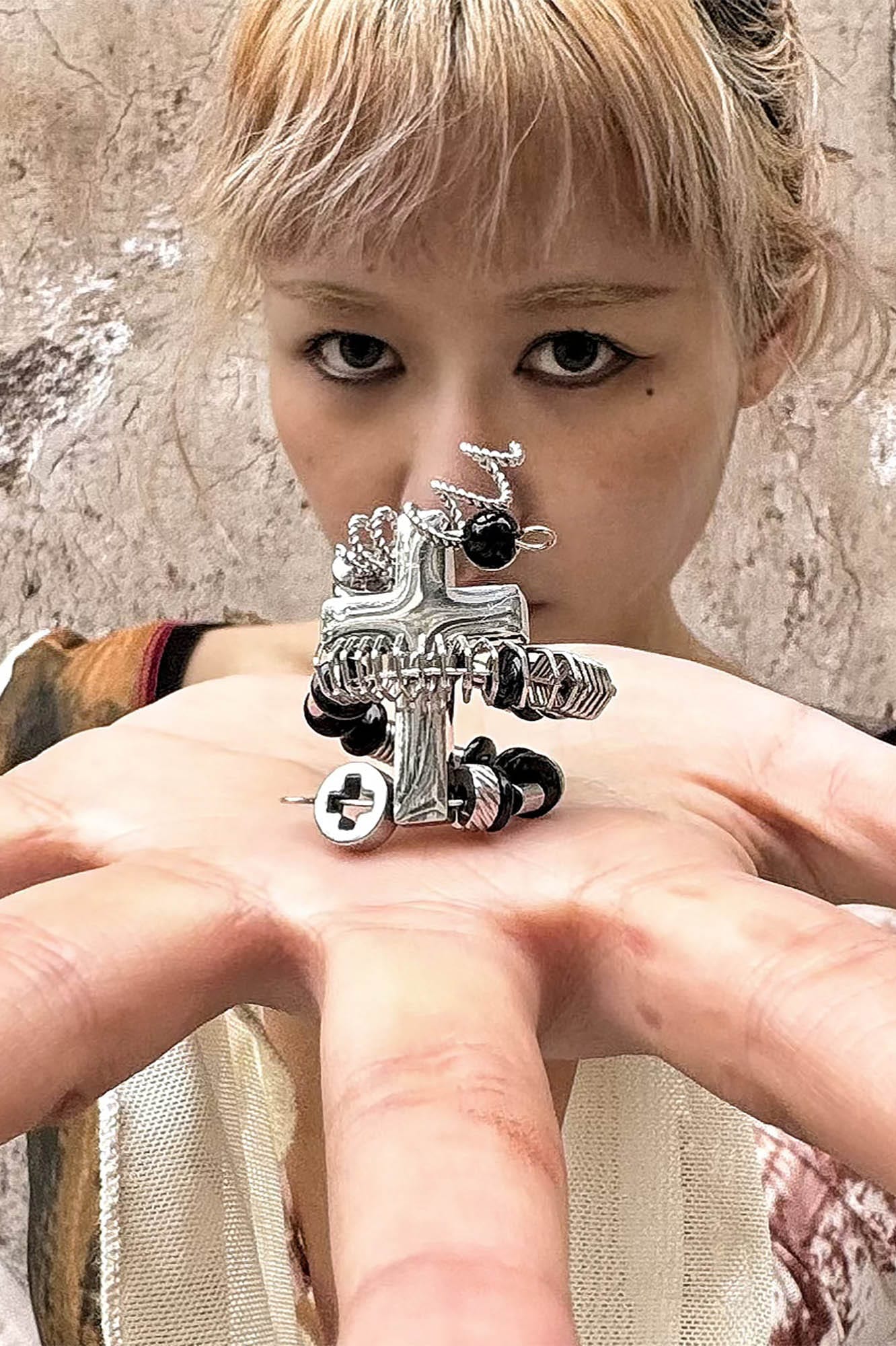 ILLUSORY Neo Era Cross Ring-Ring-5-6 (US) £¨1.93¨C2.05 inches£©-Silver-Free Shipping Leatheretro