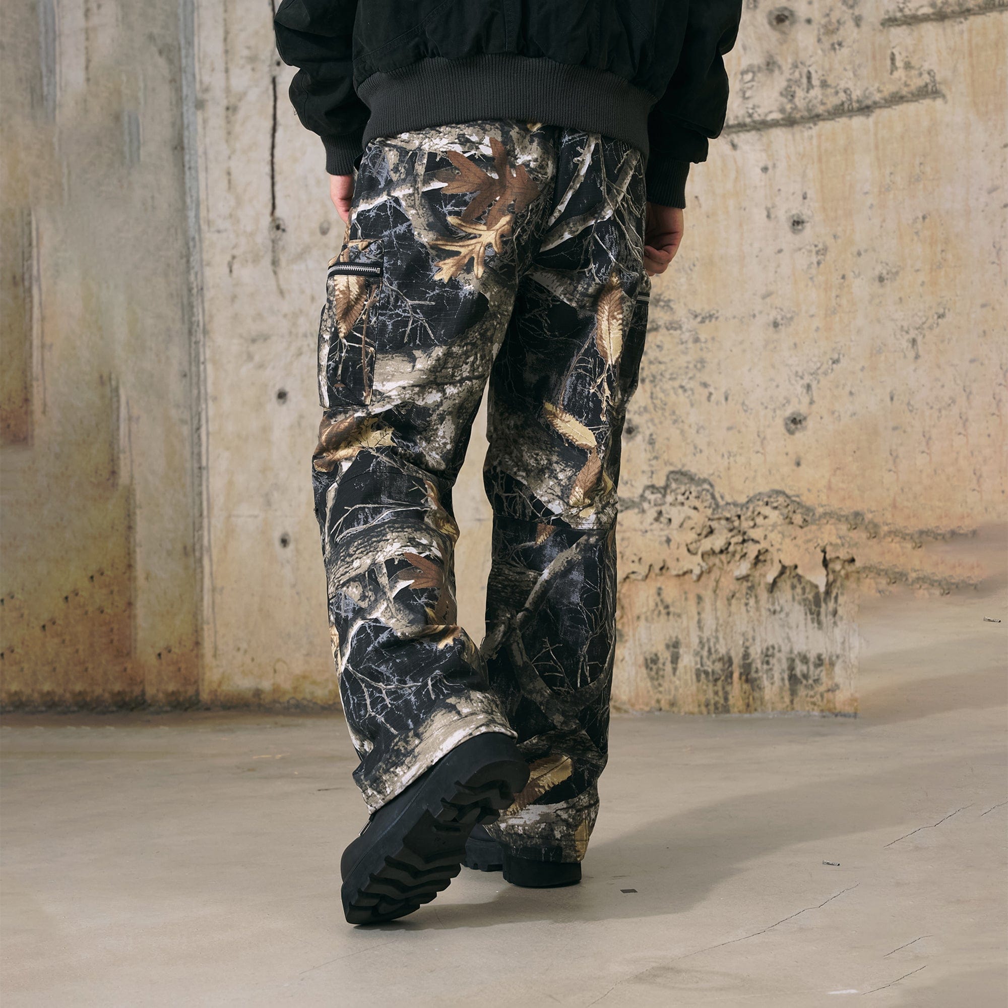 ENSHADOWER Black Camo Multi-pocket Down Pants-Pants-S-Free Shipping Leatheretro