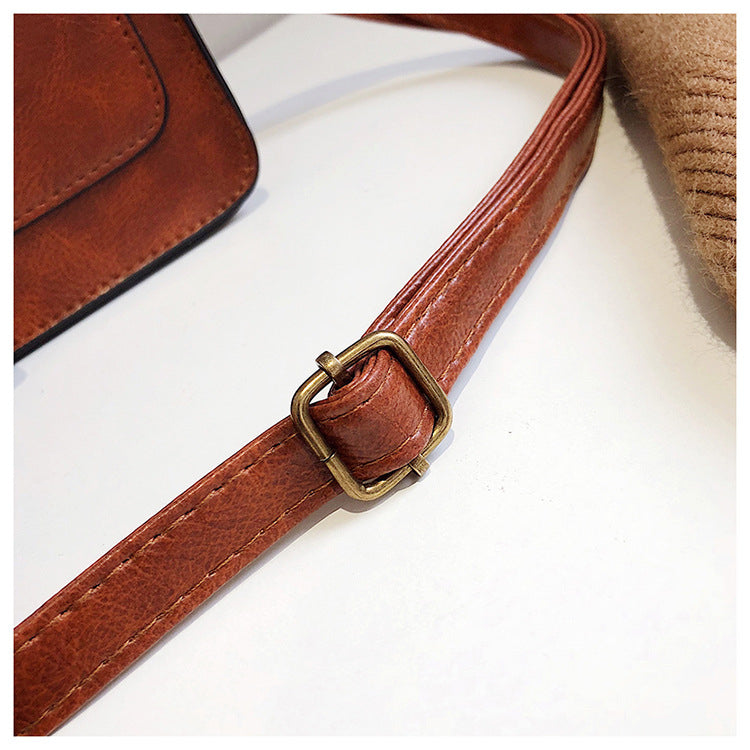 Vintage Women Flap Fashion Casual Leather Shoulder Bags Lady Crossbody Messenger Bag-Handbags-Light Brown-Free Shipping Leatheretro