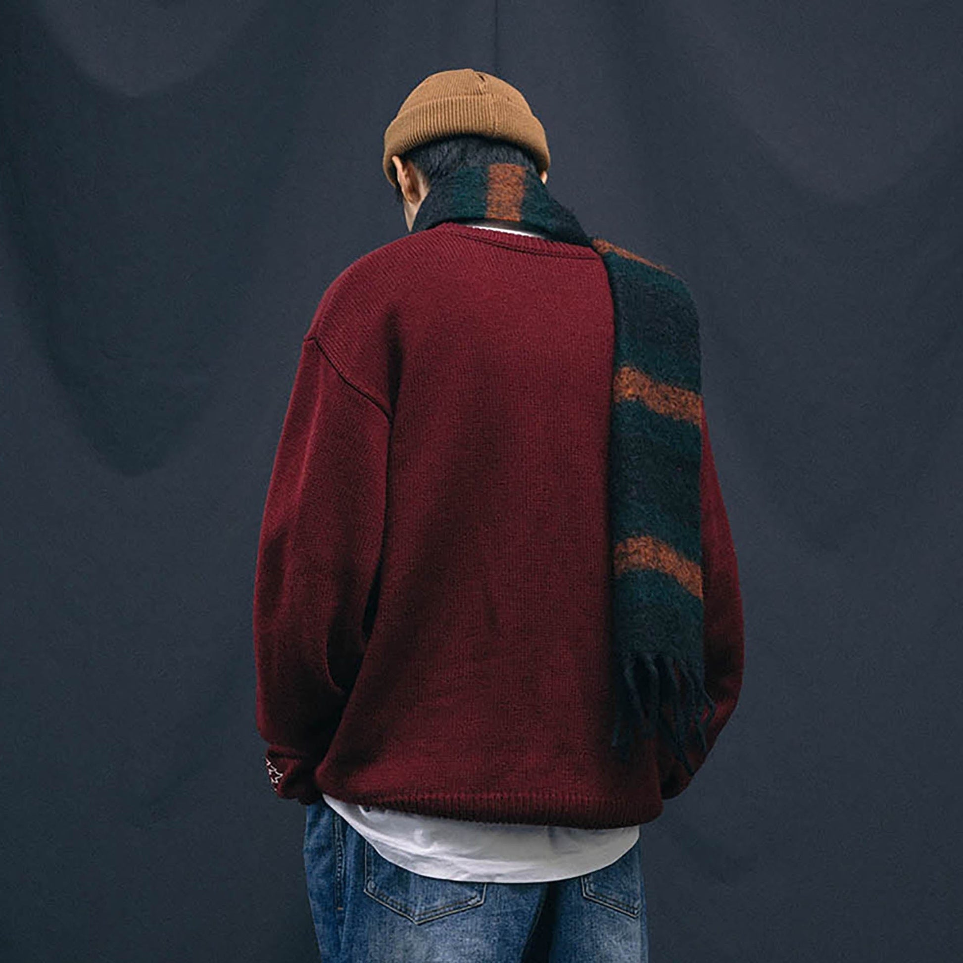 BANANA CLUB Christmas Pullover Sweater-Sweater-XS-Red-Free Shipping Leatheretro