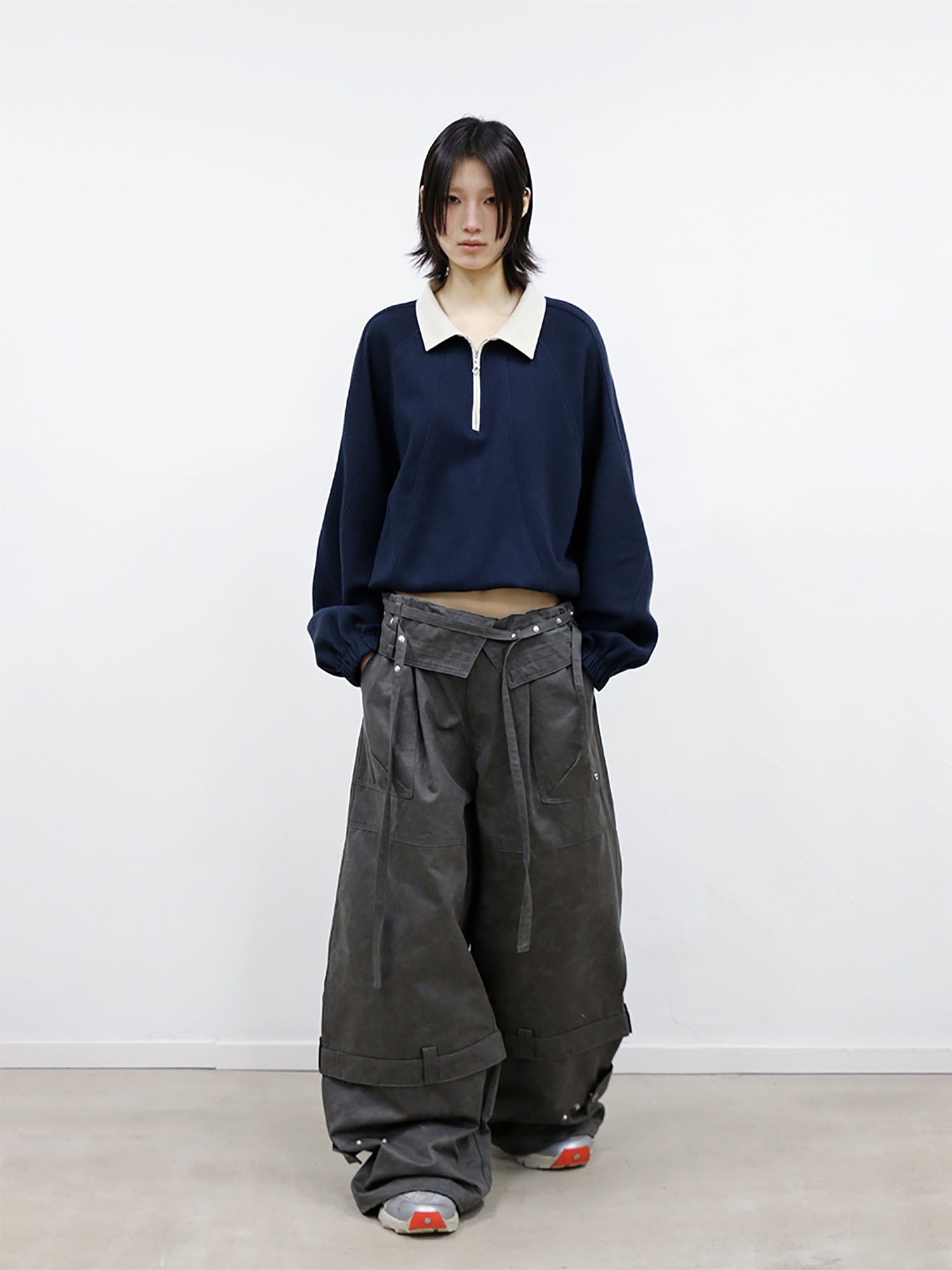 RELABEL Convertible Foldover-Waist Cargo Pants-Pants-XS-Free Shipping Leatheretro