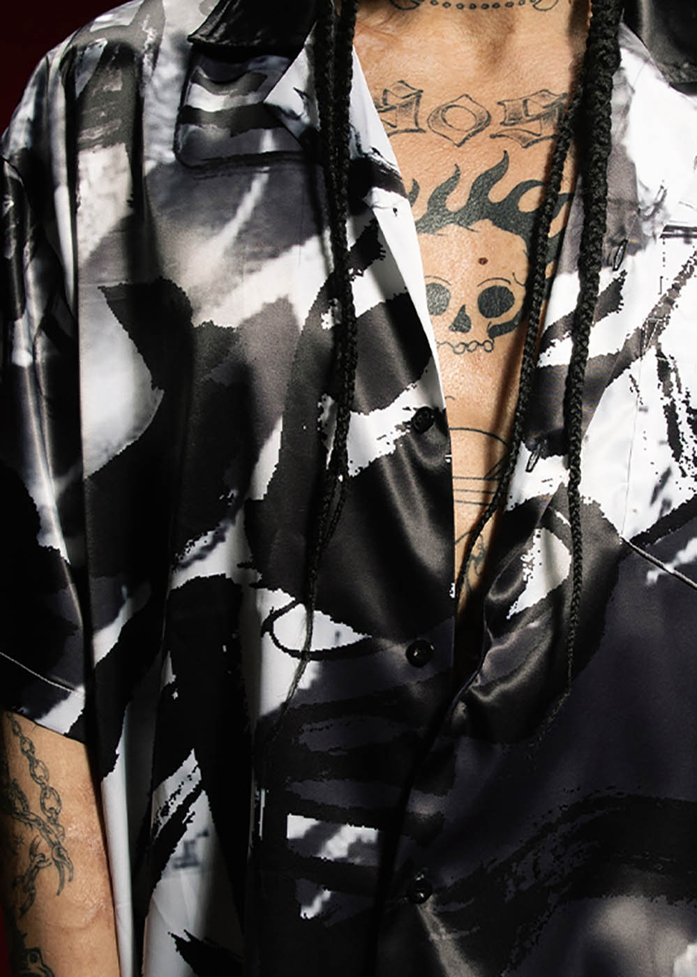 RTVG Dragon Calligraphy Cuban Half Shirt-Half shirt-S-Free Shipping Leatheretro