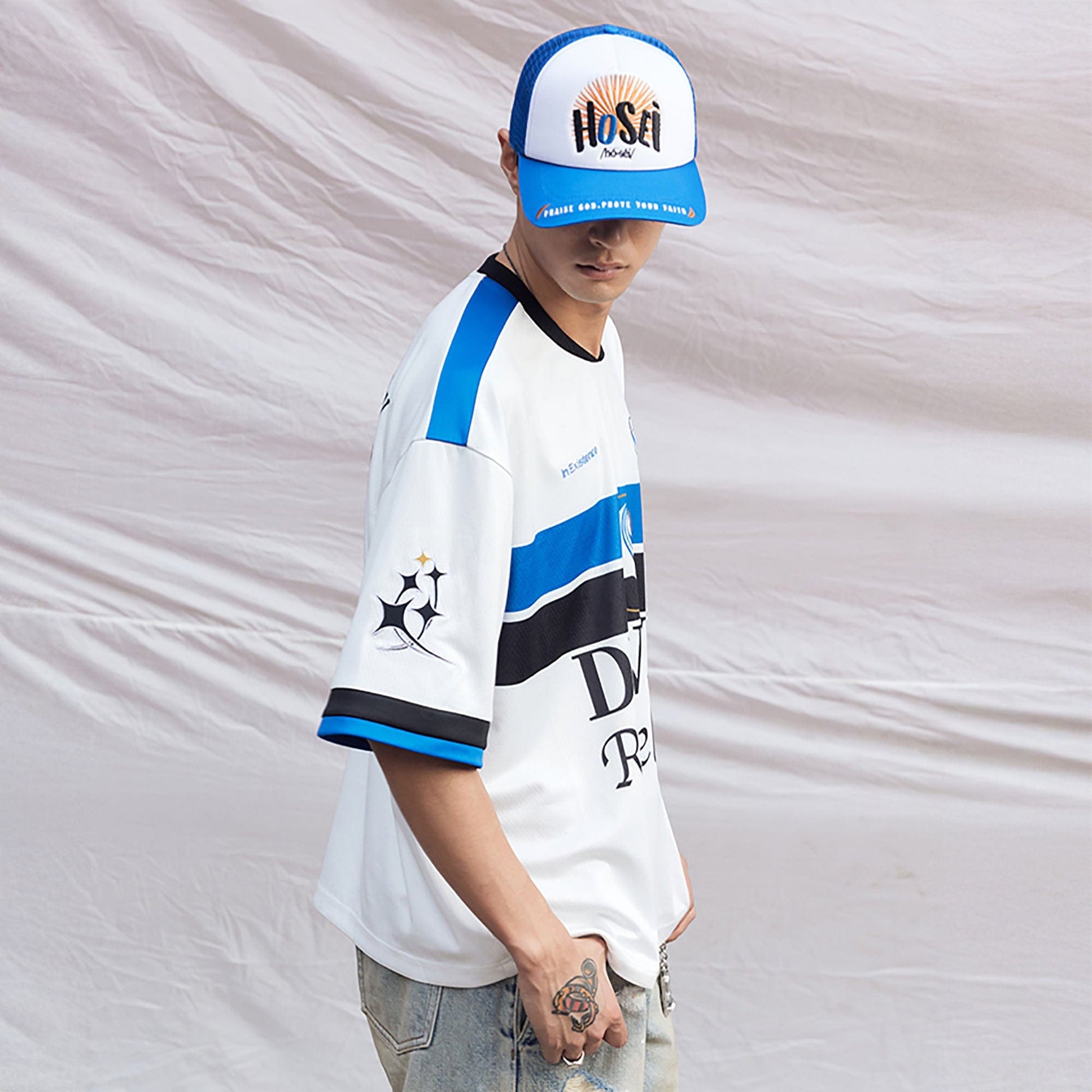 IN EXISTENCE NO.21 Contrast Graphic Sports T-Shirt-T Shirt-S-Free Shipping Leatheretro