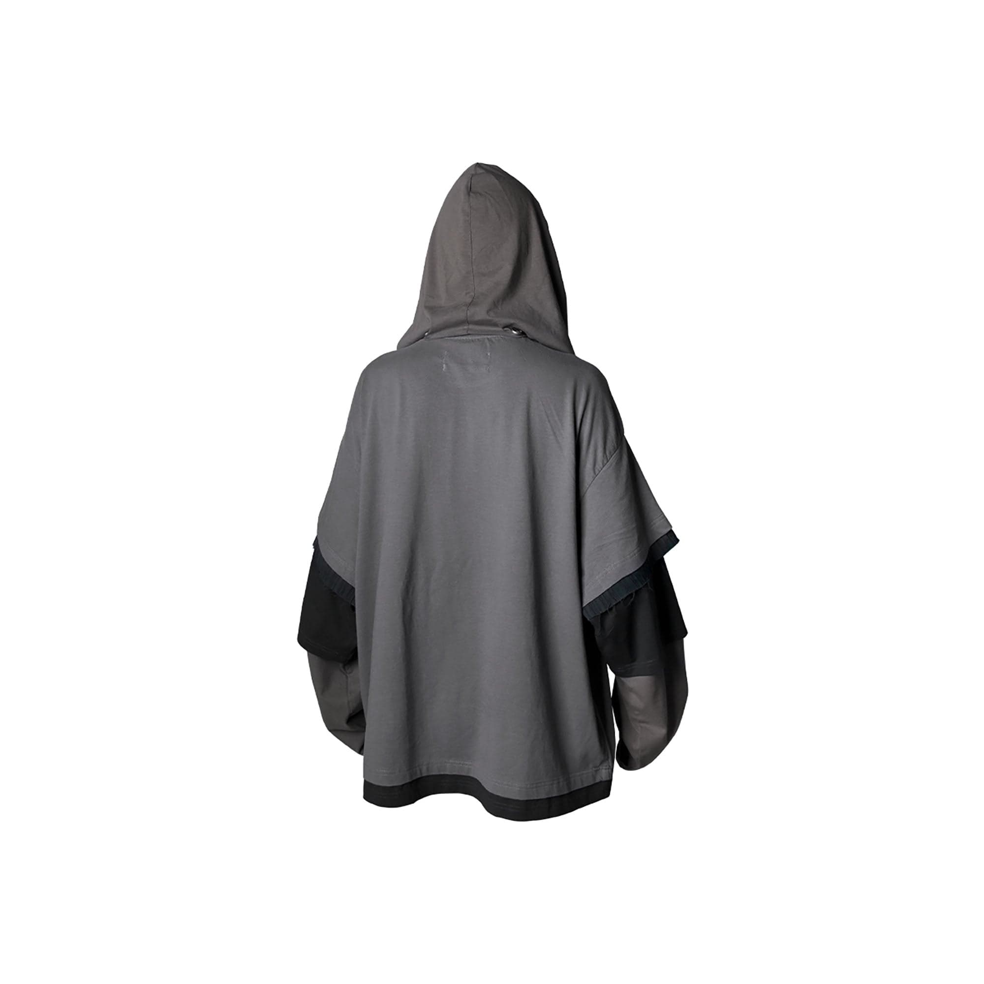 RELABEL Triple-Layer Detachable Striped Hood Long-Sleeve Tee Green-L/S Tee-XS-Free Shipping Leatheretro